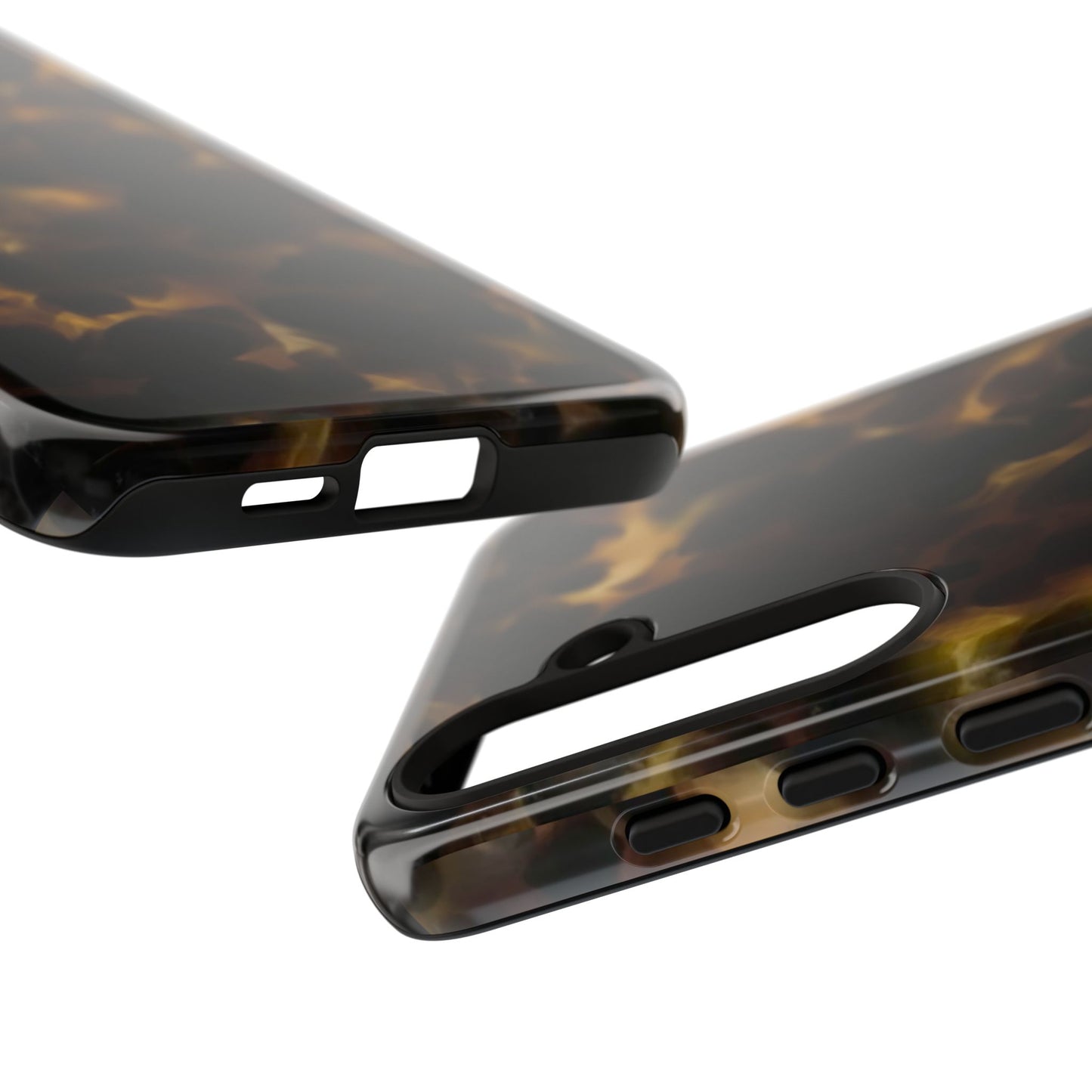 Tortoiseshell Phone Case — Protective Tough Case with Classic Brown Pattern