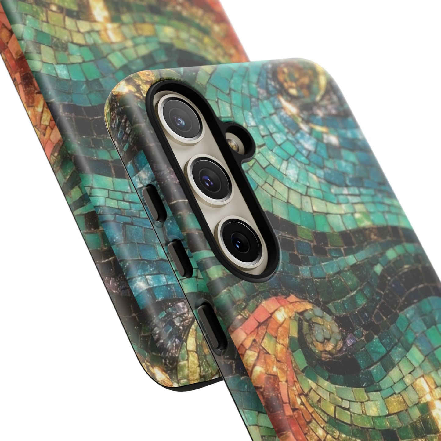 Mosaic Wave Phone Case – Colorful Artistic Tile Design Tough Case