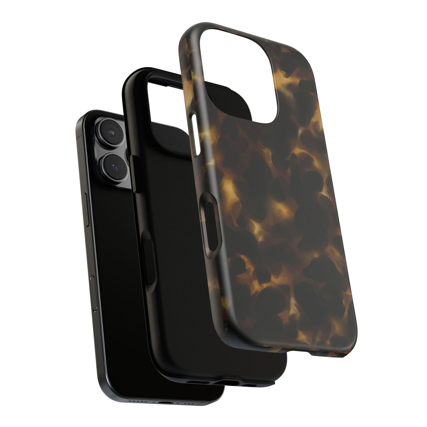 Tortoiseshell Phone Case — Protective Tough Case with Classic Brown Pattern