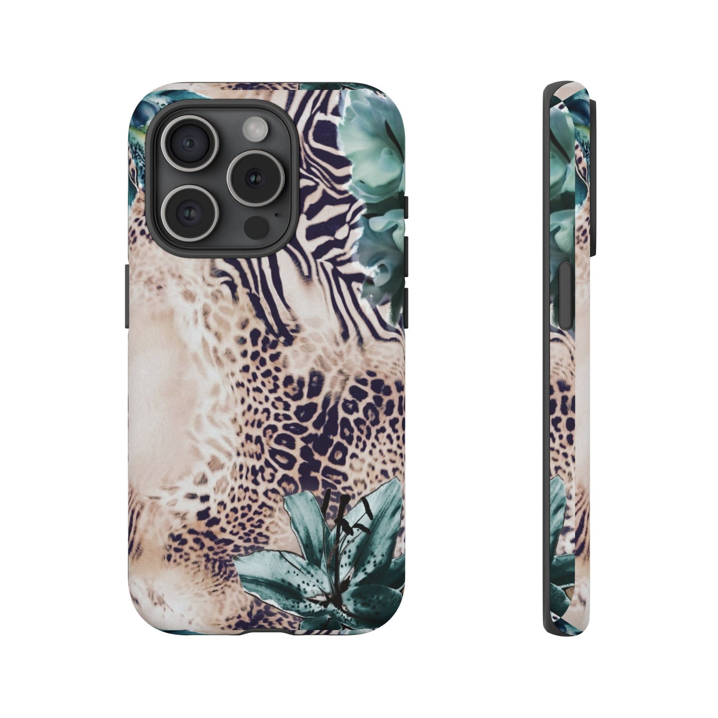 Tough Cases - Tropical Leopard & Zebra Phone Case