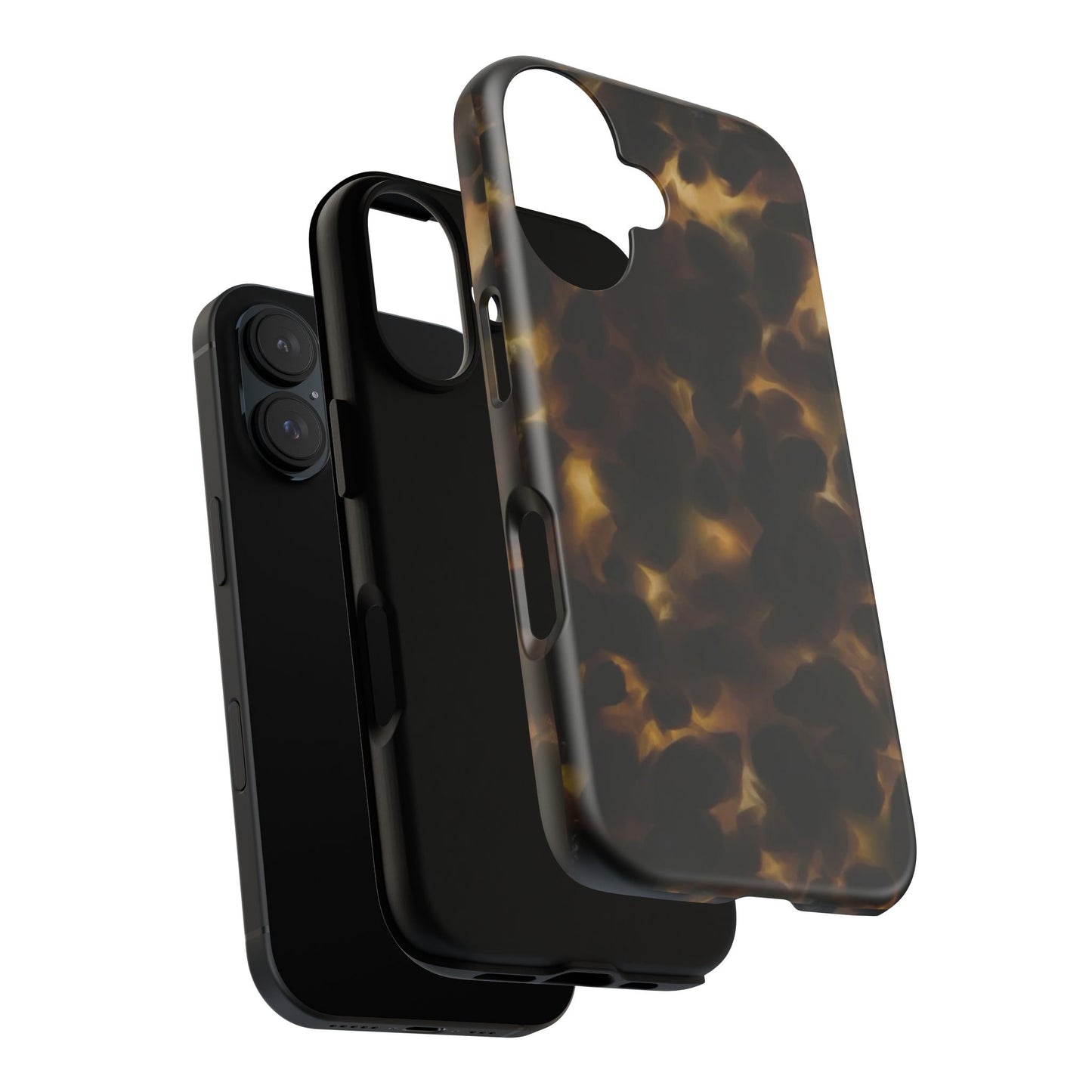 Tortoiseshell Phone Case — Protective Tough Case with Classic Brown Pattern