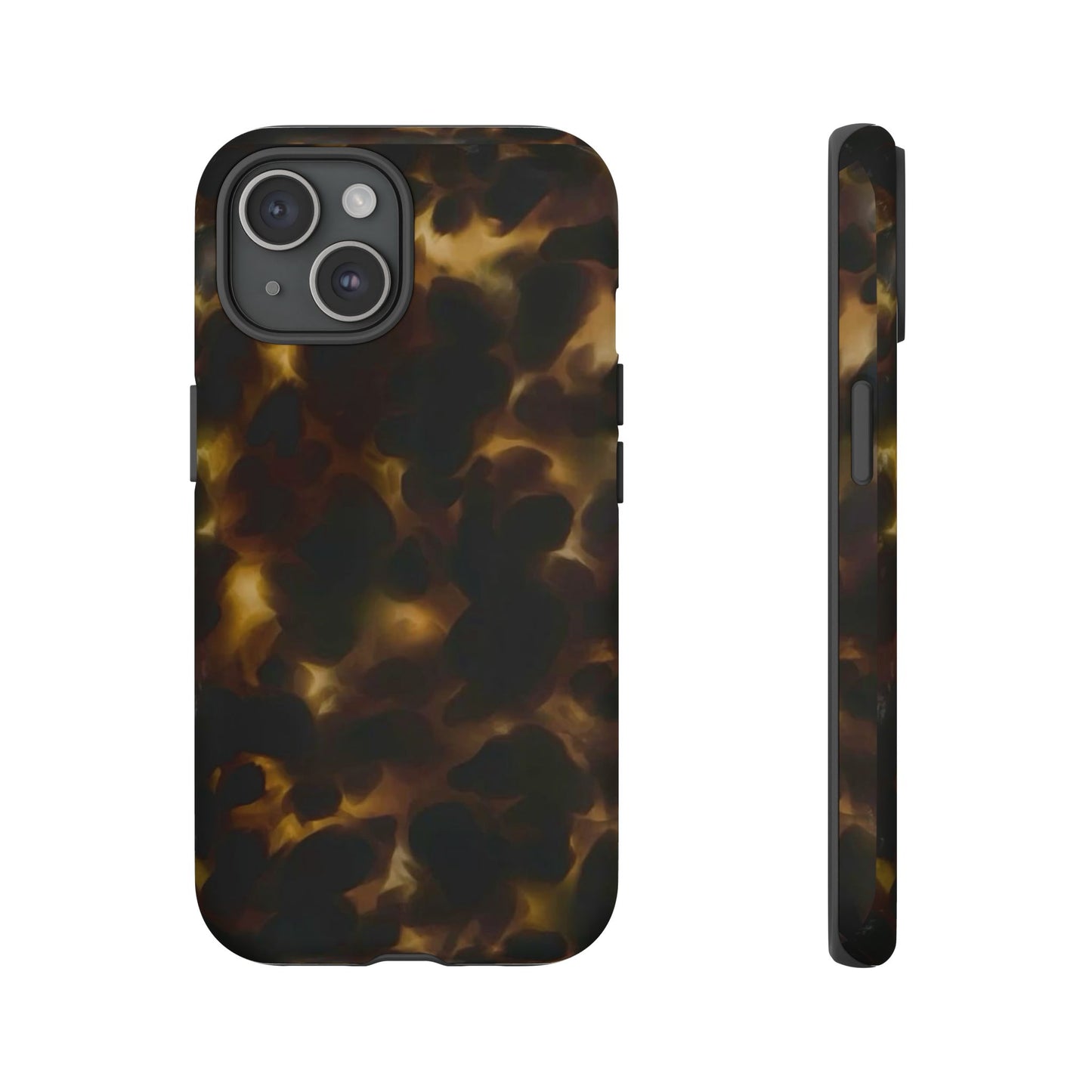 Tortoiseshell Phone Case — Protective Tough Case with Classic Brown Pattern