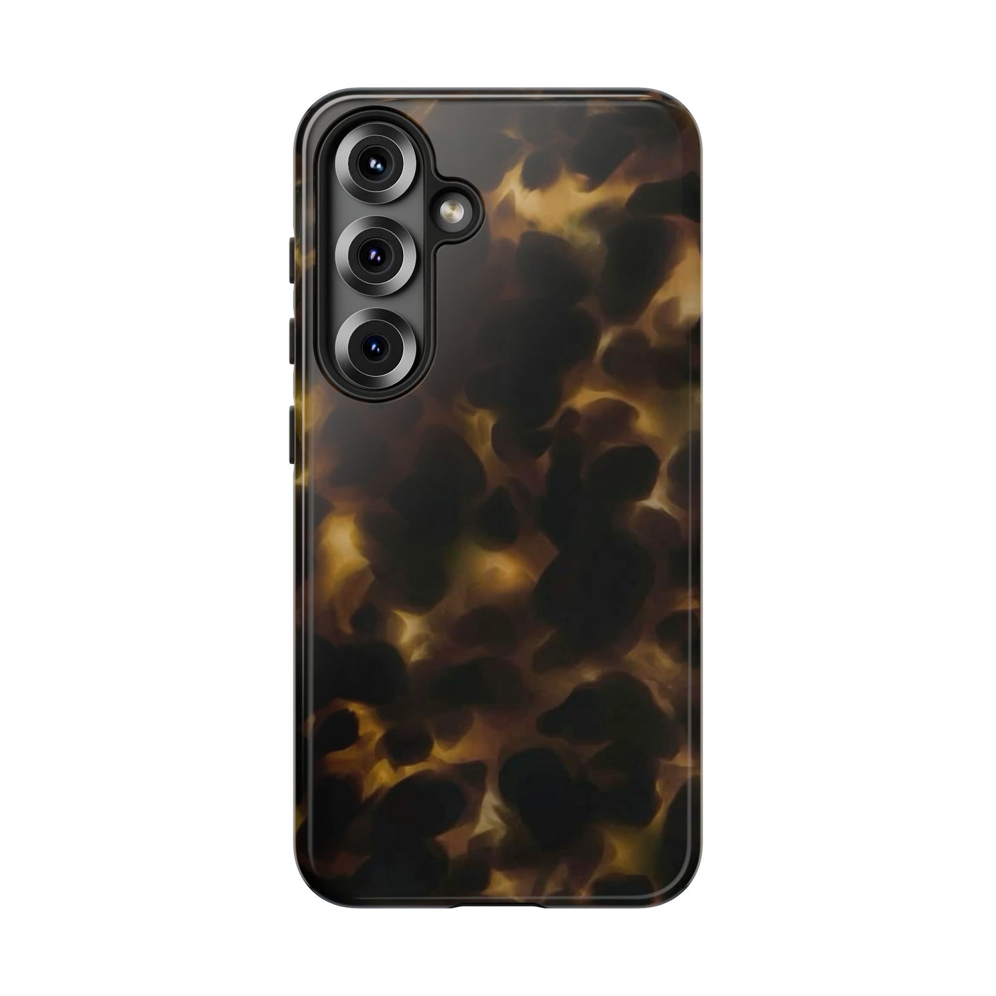 Tortoiseshell Phone Case — Protective Tough Case with Classic Brown Pattern