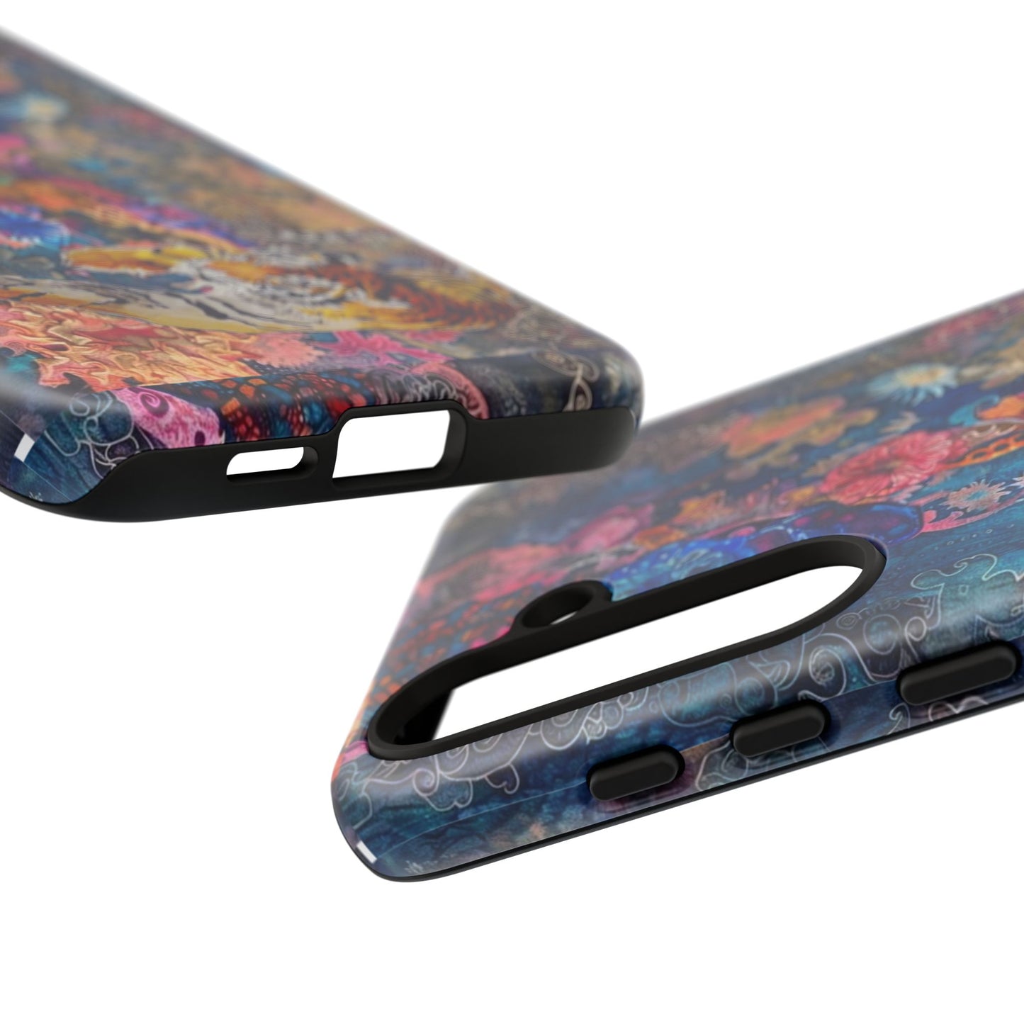 Phone Case - Colorful Floral Tiger Tough Case