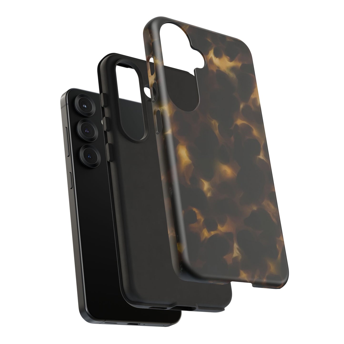 Tortoiseshell Phone Case — Protective Tough Case with Classic Brown Pattern