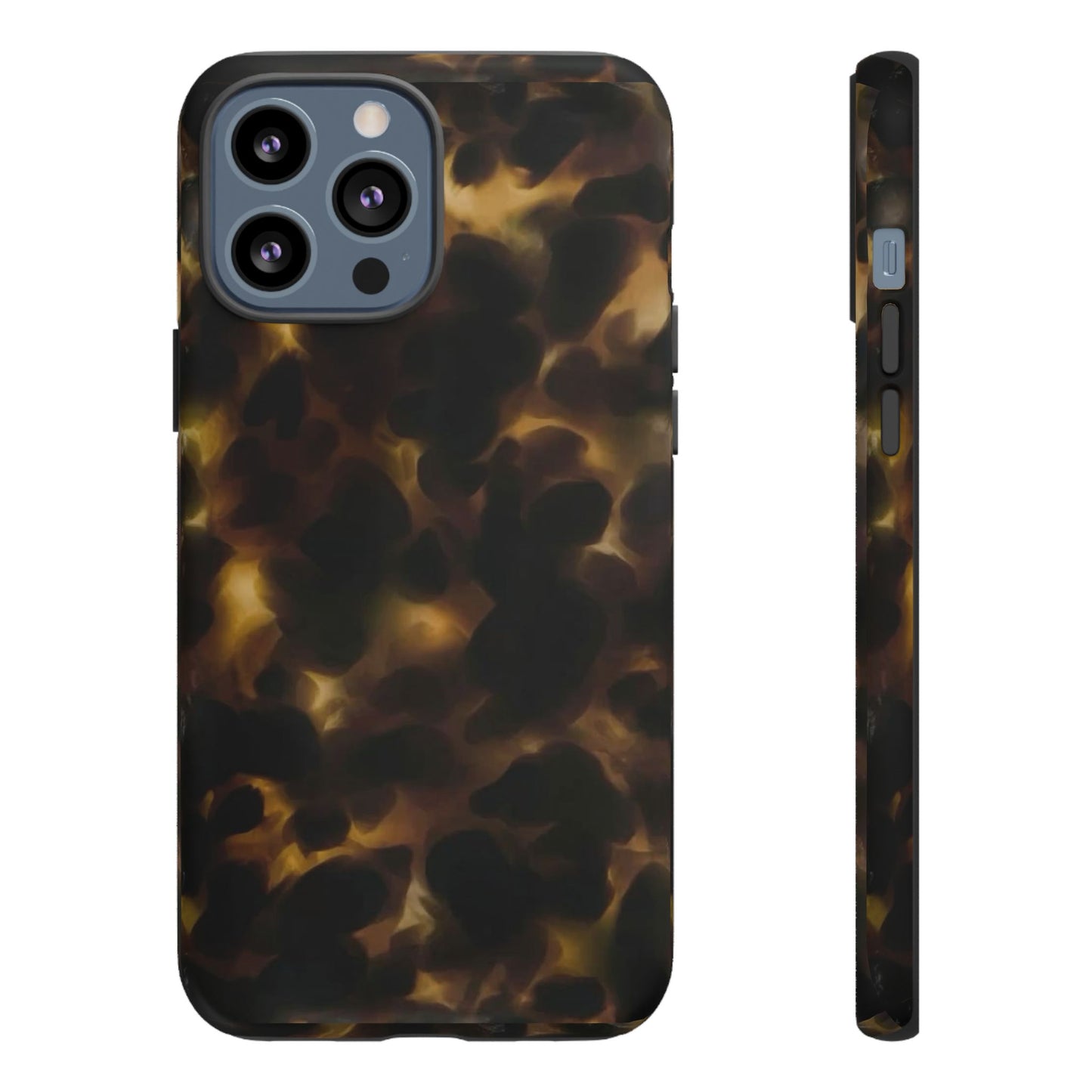 Tortoiseshell Phone Case — Protective Tough Case with Classic Brown Pattern