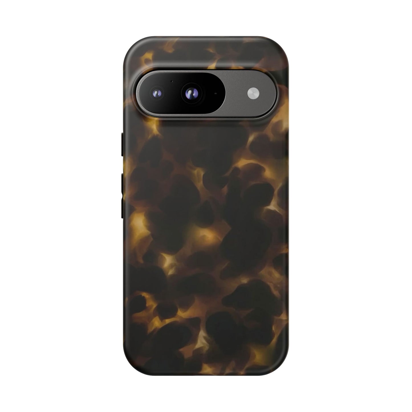 Tortoiseshell Phone Case — Protective Tough Case with Classic Brown Pattern