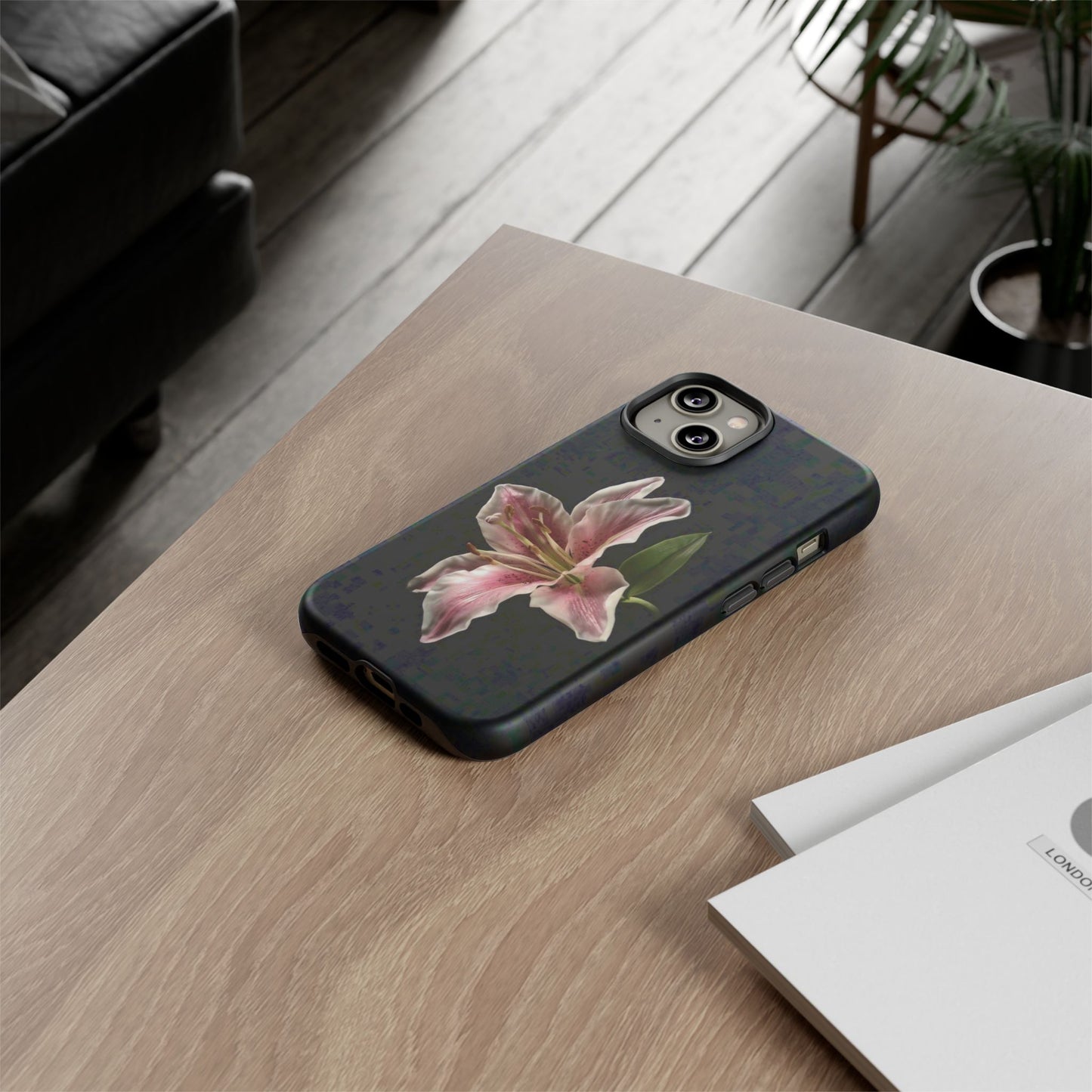 Pink Lily Tough Phone Case — Slim Protective Floral iPhone Cover