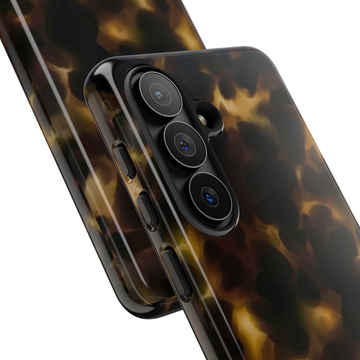 Tortoiseshell Phone Case — Protective Tough Case with Classic Brown Pattern