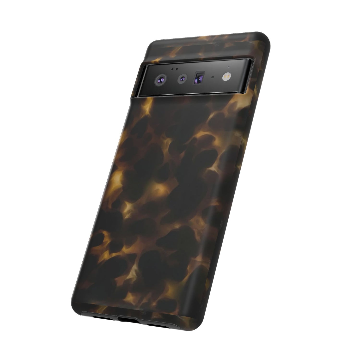 Tortoiseshell Phone Case — Protective Tough Case with Classic Brown Pattern