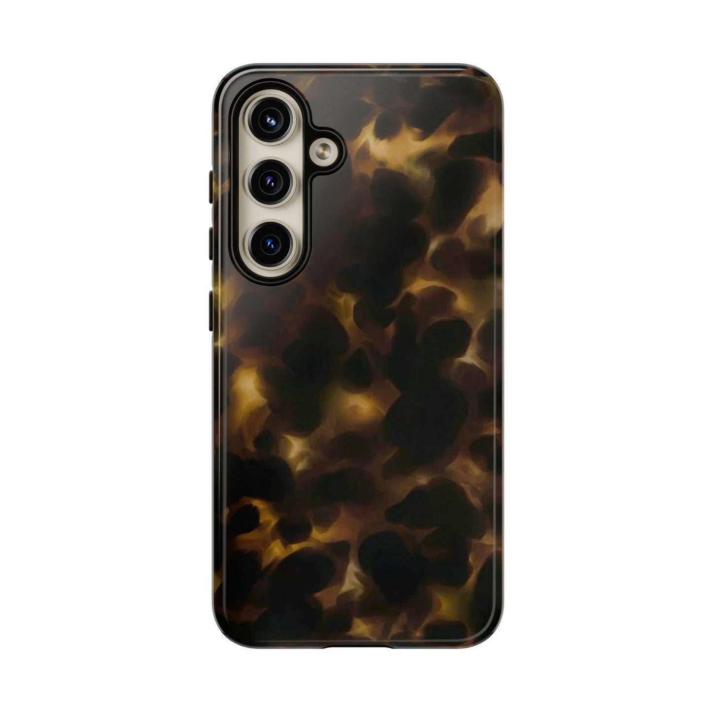 Tortoiseshell Phone Case — Protective Tough Case with Classic Brown Pattern