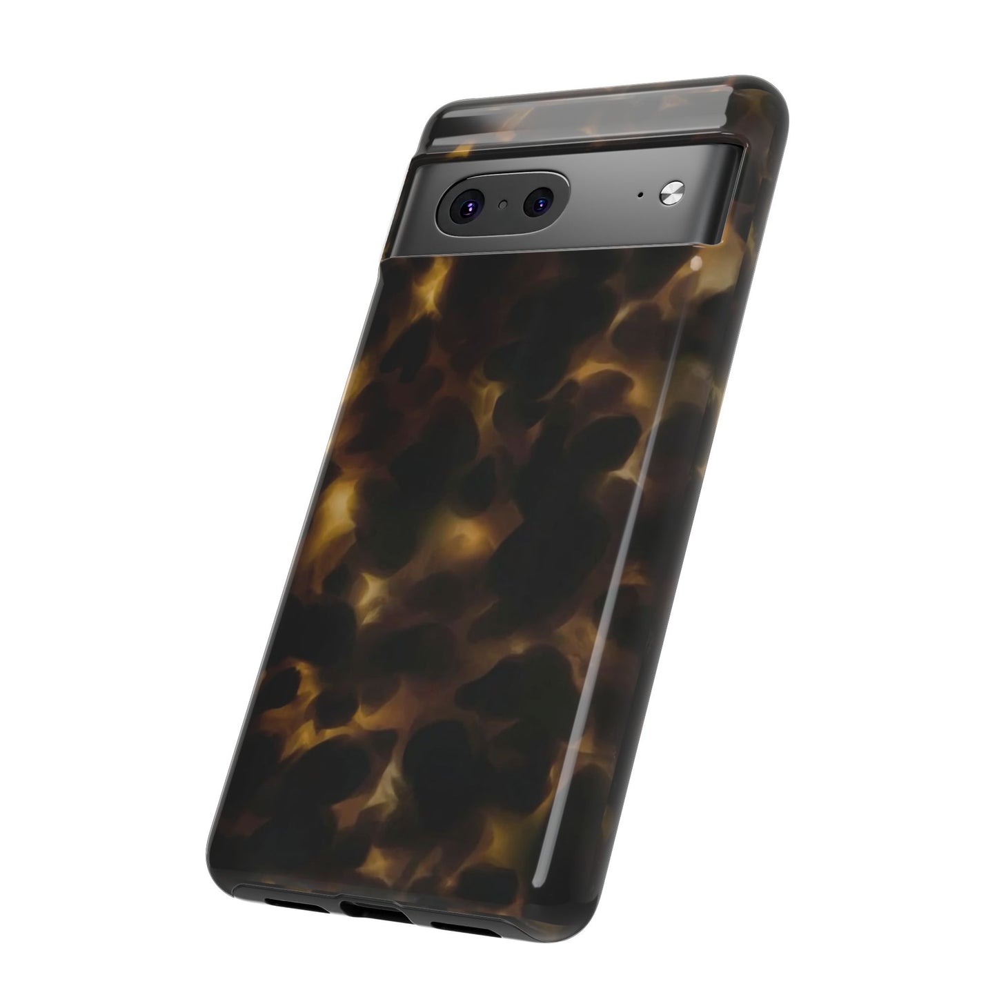 Tortoiseshell Phone Case — Protective Tough Case with Classic Brown Pattern