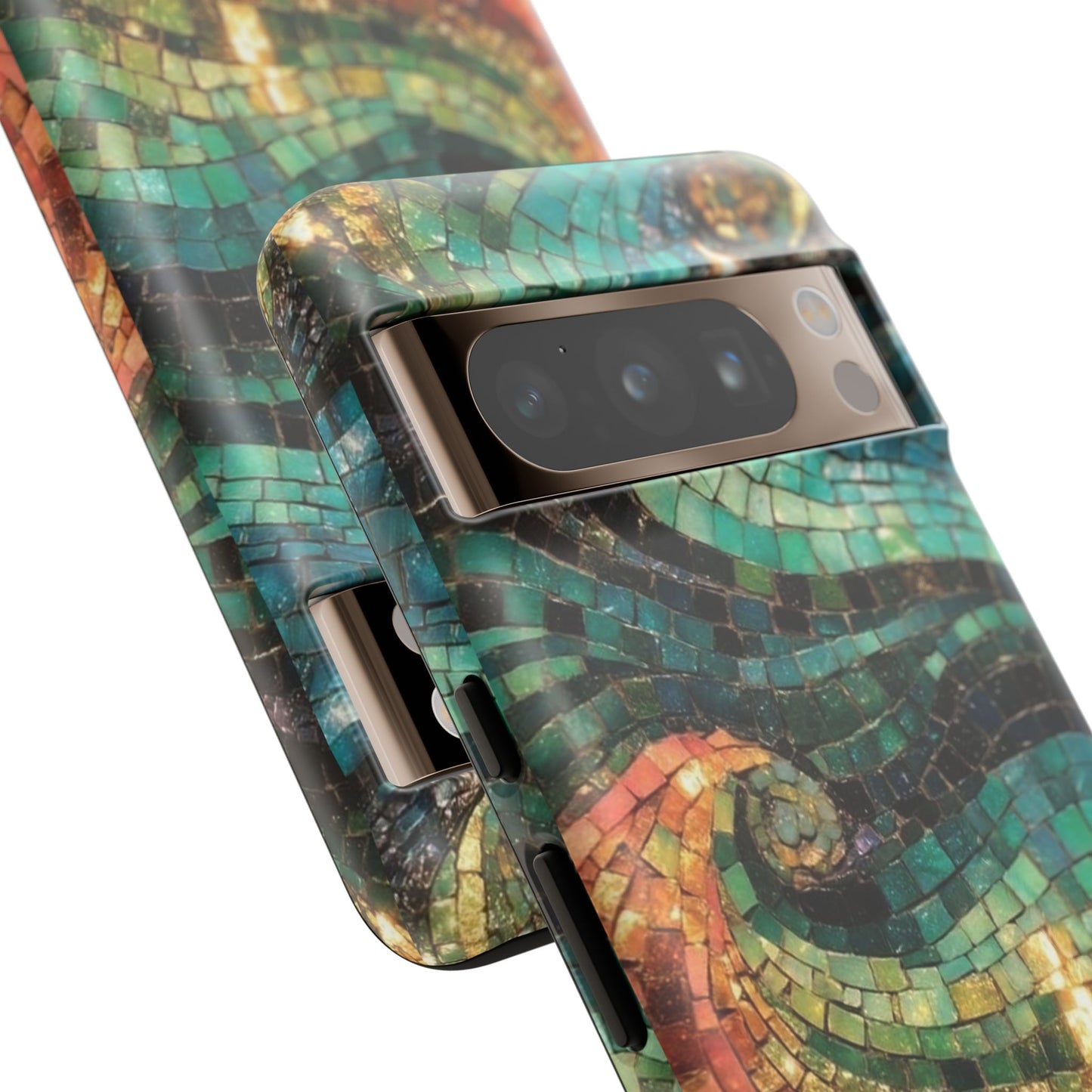 Mosaic Wave Phone Case – Colorful Artistic Tile Design Tough Case