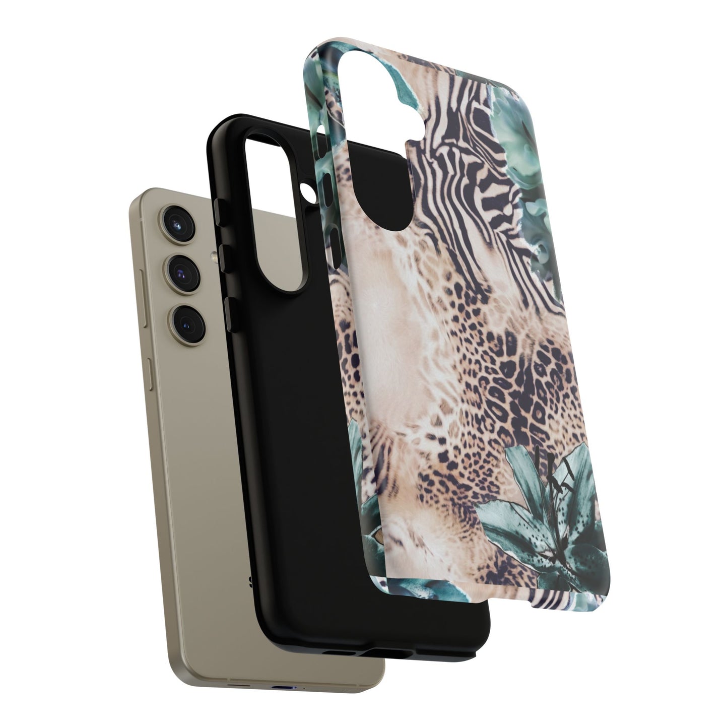 Tough Cases - Tropical Leopard & Zebra Phone Case