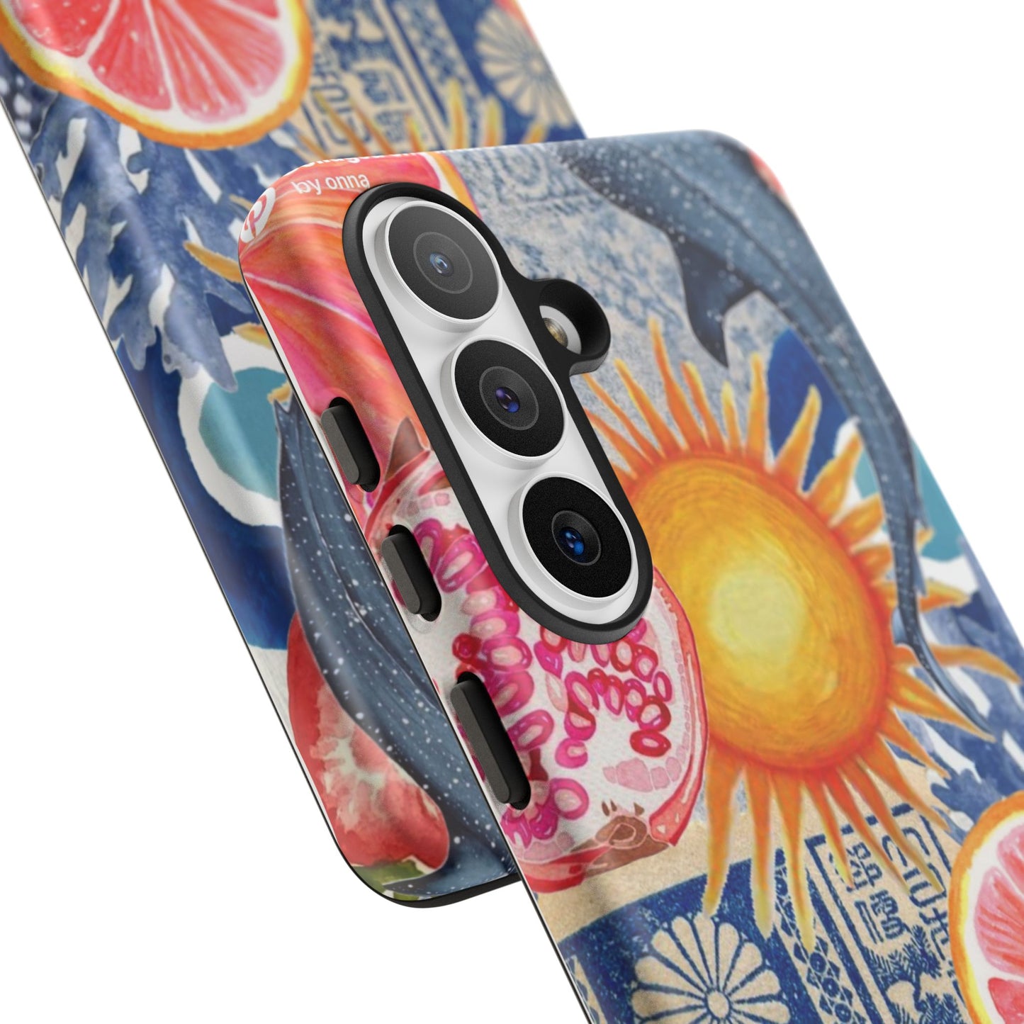 Tough Cases — Tropical Citrus Sun & Dolphin Phone Case