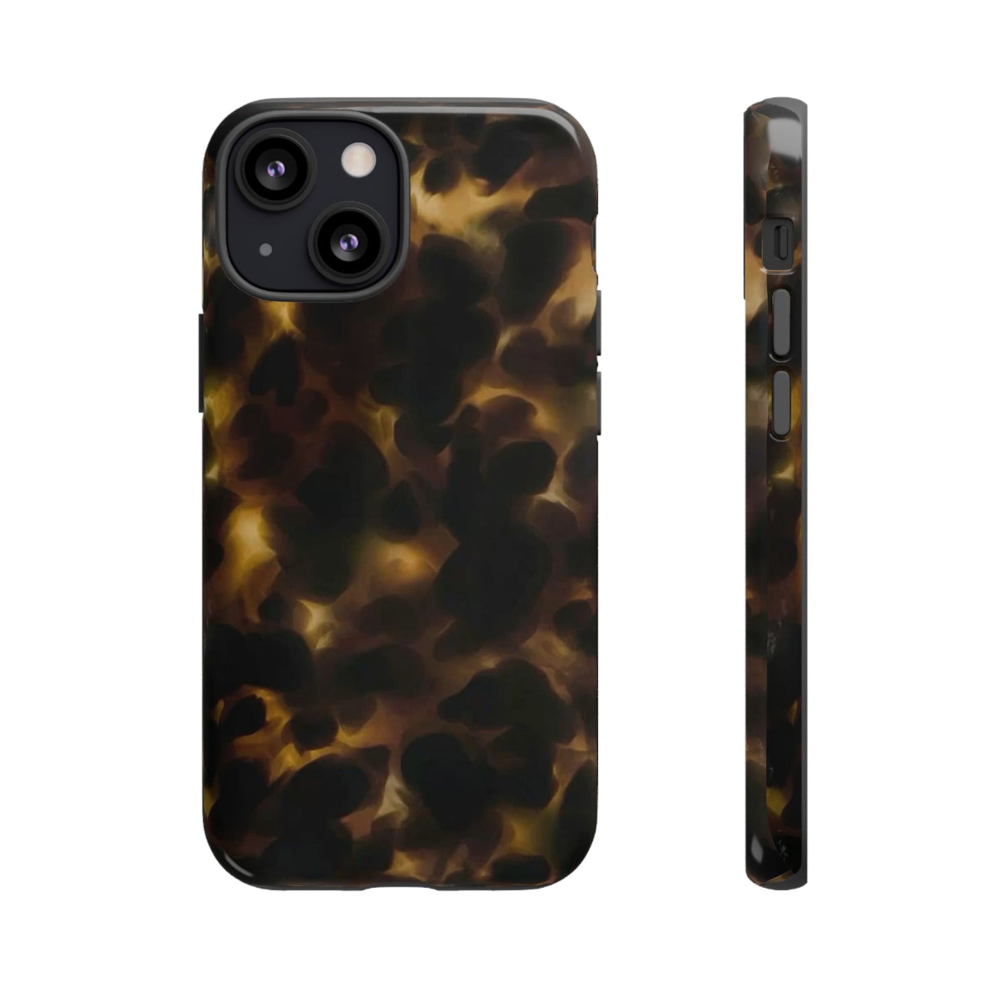 Tortoiseshell Phone Case — Protective Tough Case with Classic Brown Pattern