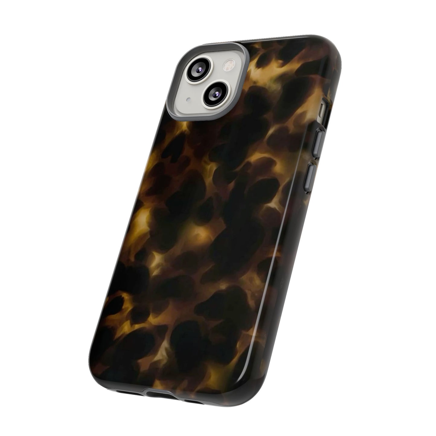 Tortoiseshell Phone Case — Protective Tough Case with Classic Brown Pattern
