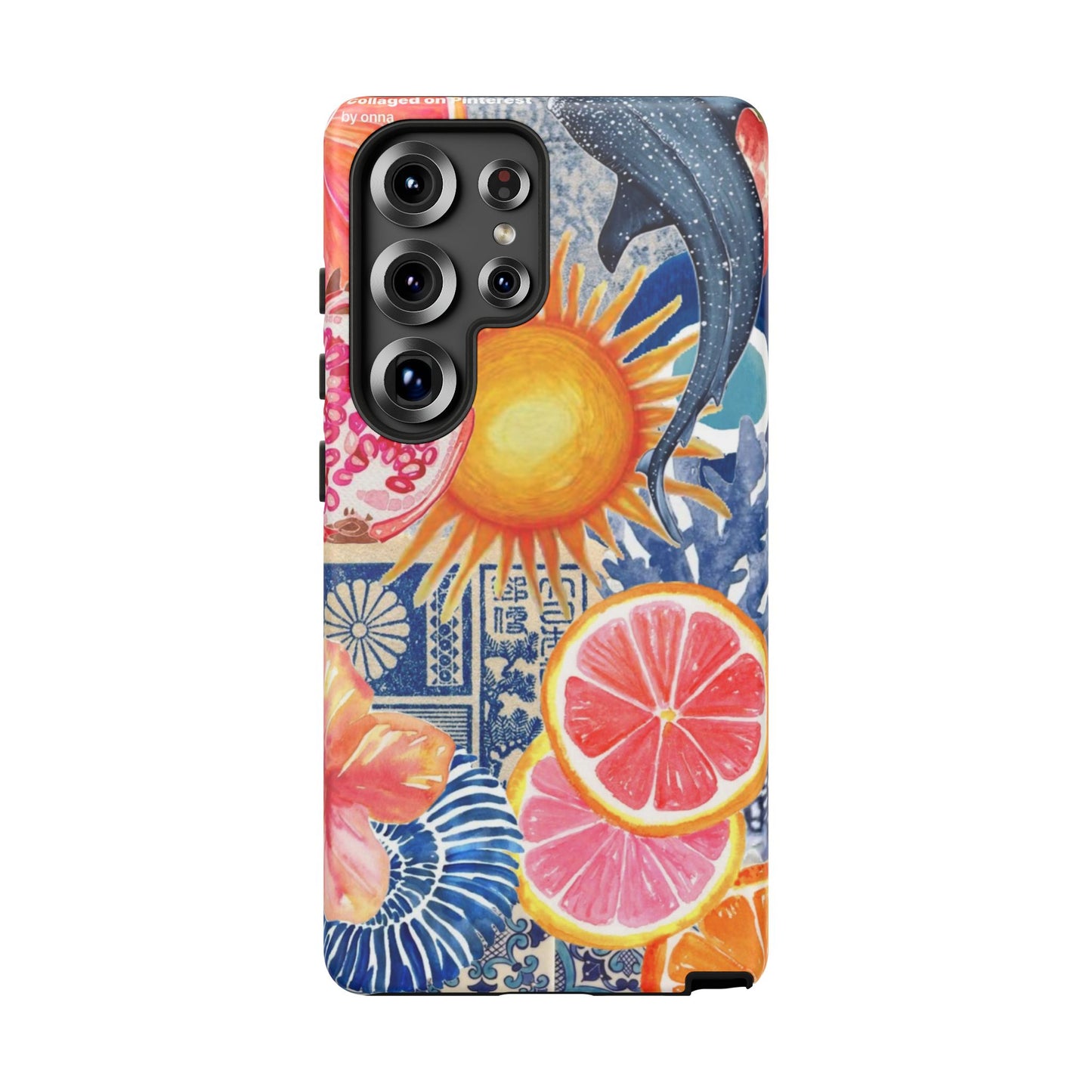 Tough Cases — Tropical Citrus Sun & Dolphin Phone Case