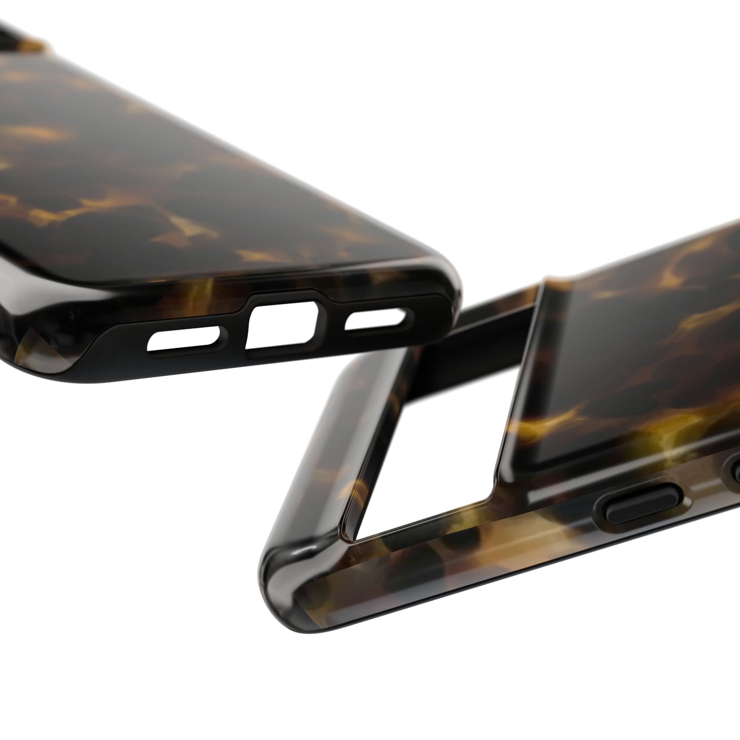 Tortoiseshell Phone Case — Protective Tough Case with Classic Brown Pattern