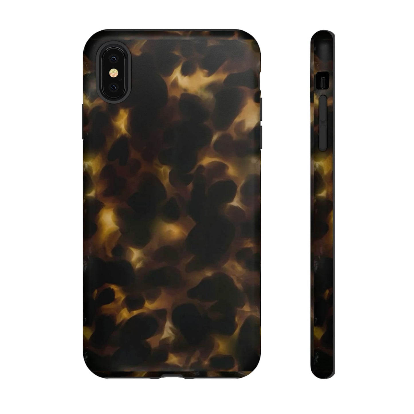 Tortoiseshell Phone Case — Protective Tough Case with Classic Brown Pattern