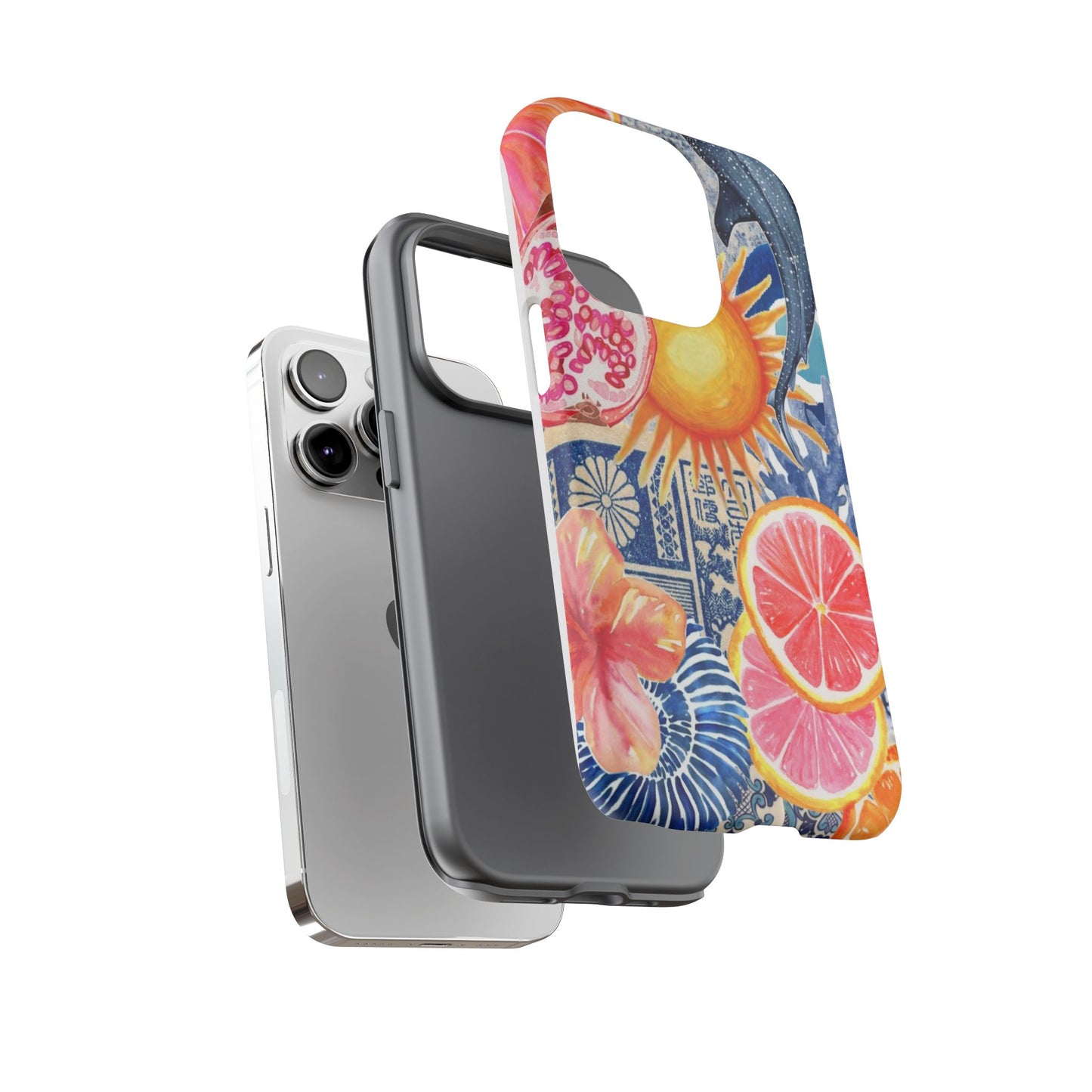 Tough Cases — Tropical Citrus Sun & Dolphin Phone Case