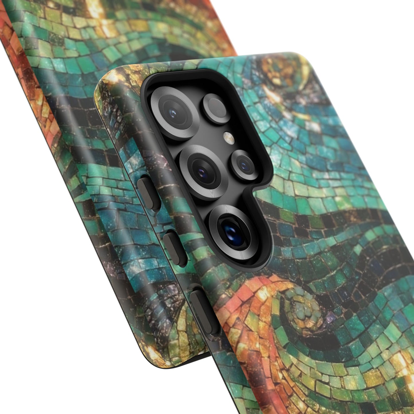 Mosaic Wave Phone Case – Colorful Artistic Tile Design Tough Case