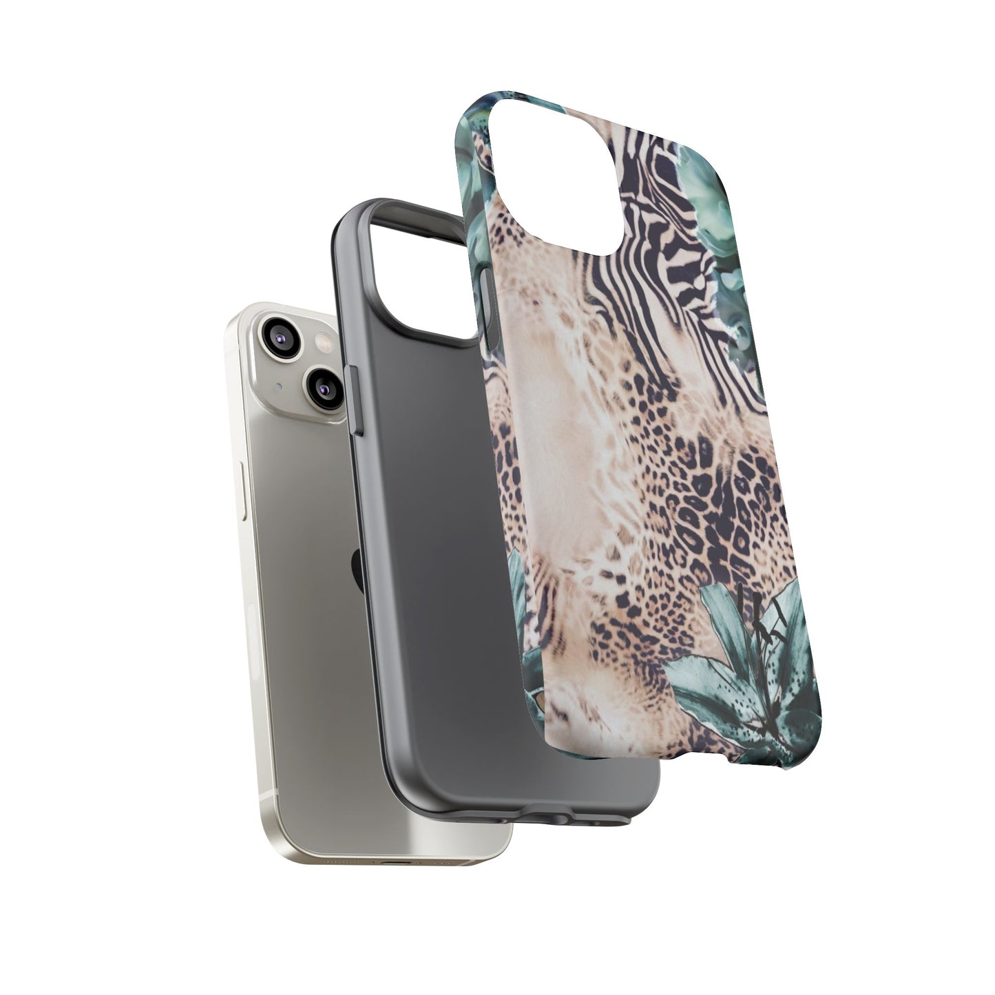 Tough Cases - Tropical Leopard & Zebra Phone Case