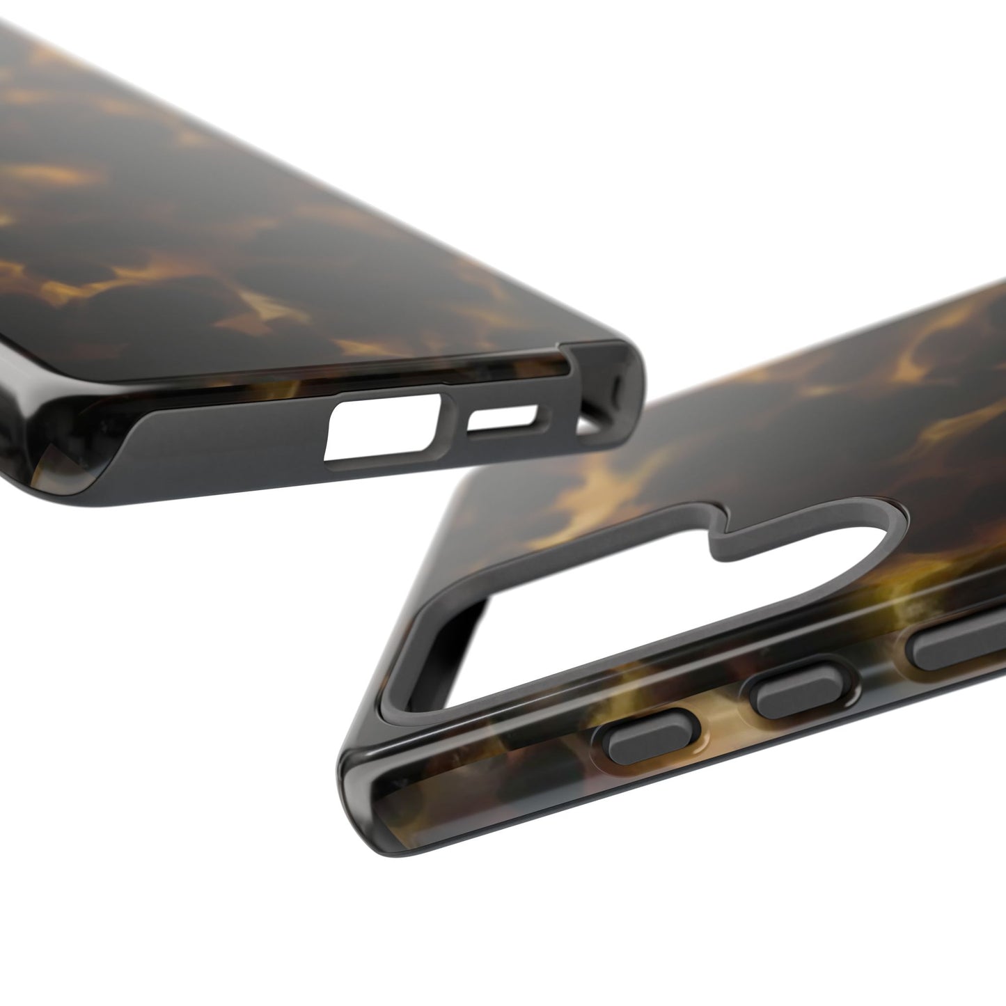 Tortoiseshell Phone Case — Protective Tough Case with Classic Brown Pattern