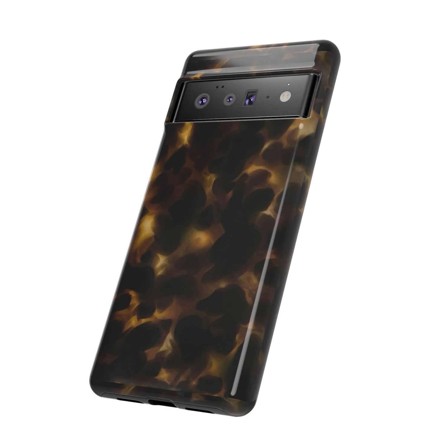 Tortoiseshell Phone Case — Protective Tough Case with Classic Brown Pattern