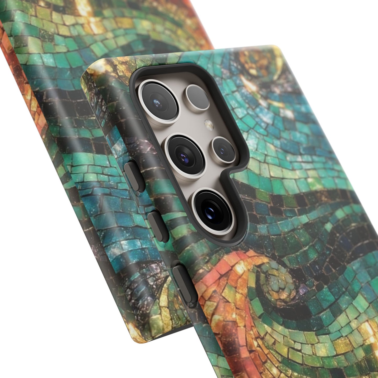 Mosaic Wave Phone Case – Colorful Artistic Tile Design Tough Case