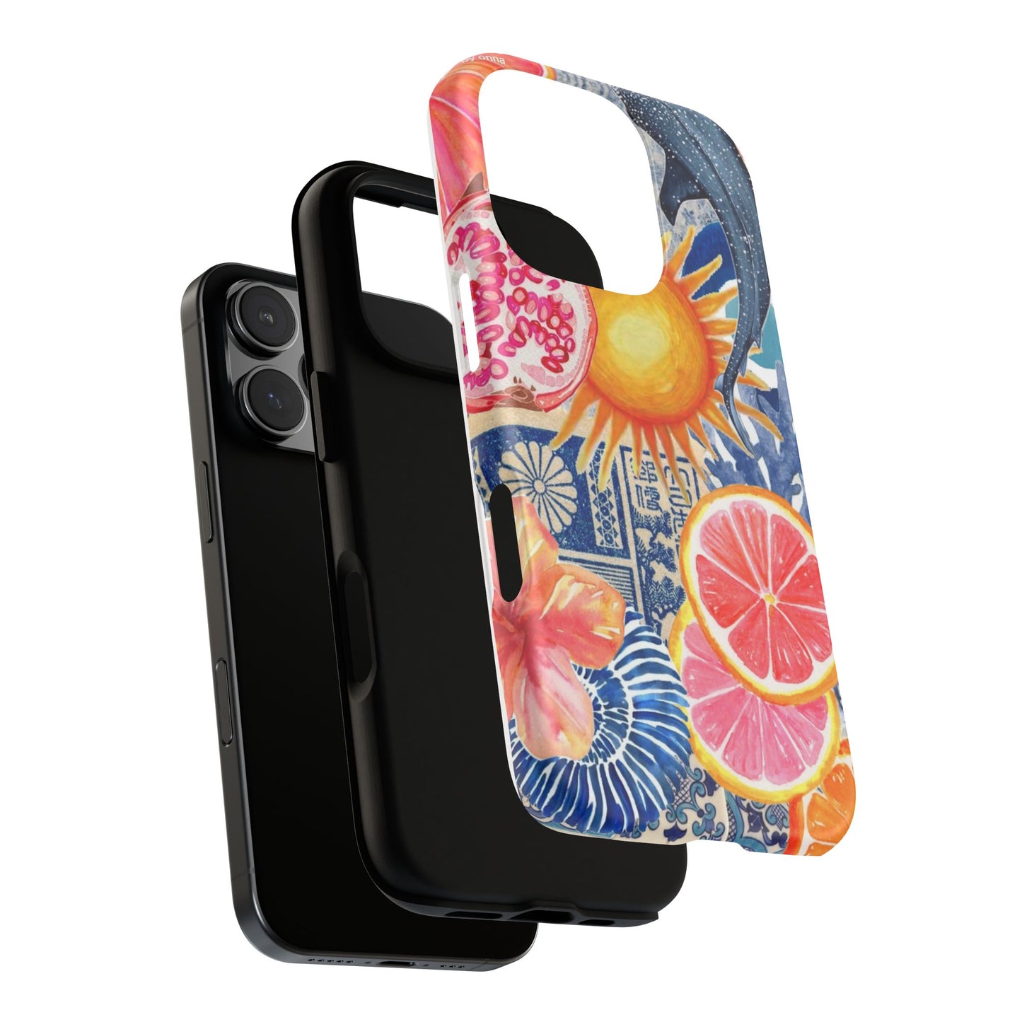 Tough Cases — Tropical Citrus Sun & Dolphin Phone Case