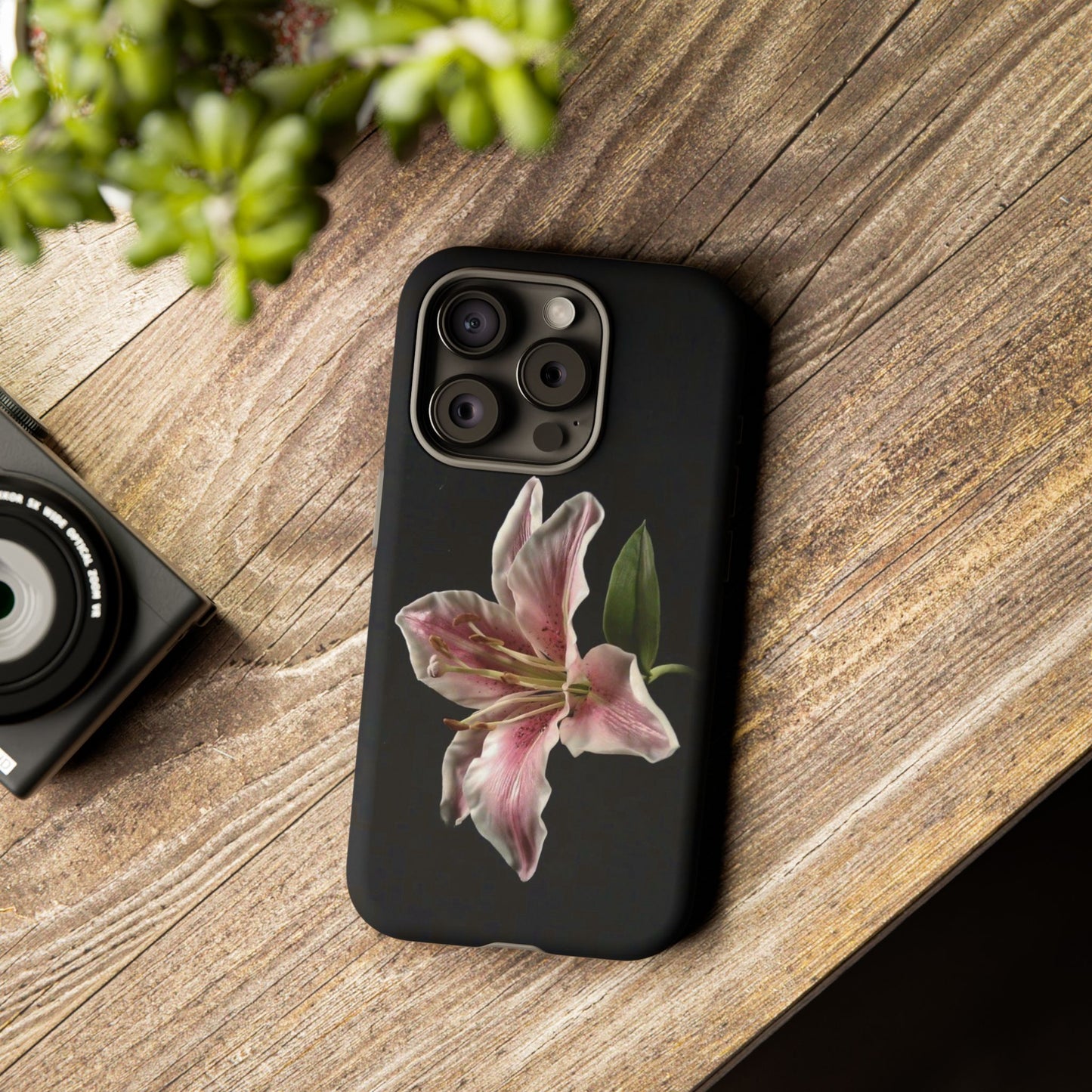 Pink Lily Tough Phone Case — Slim Protective Floral iPhone Cover