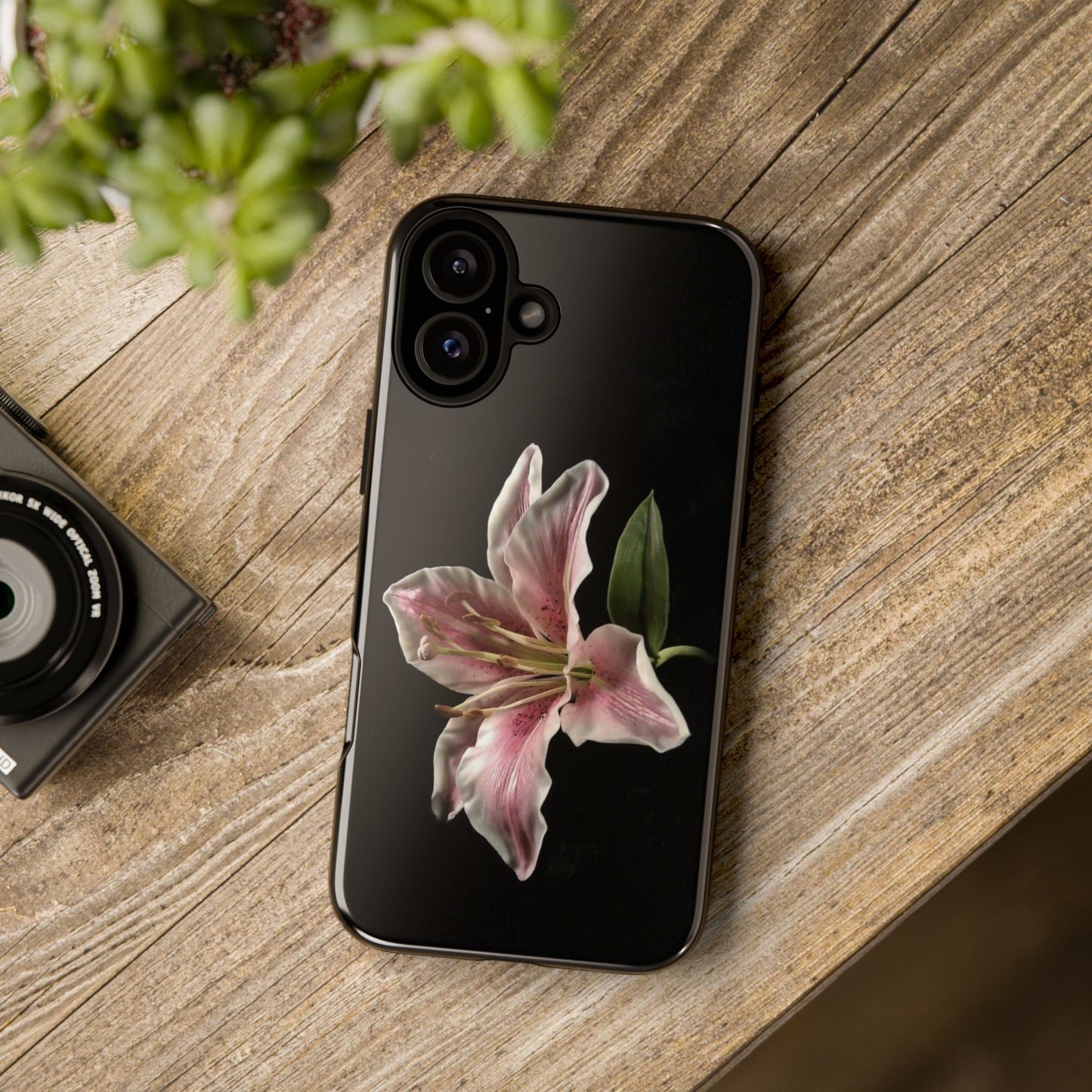 Pink Lily Tough Phone Case — Slim Protective Floral iPhone Cover