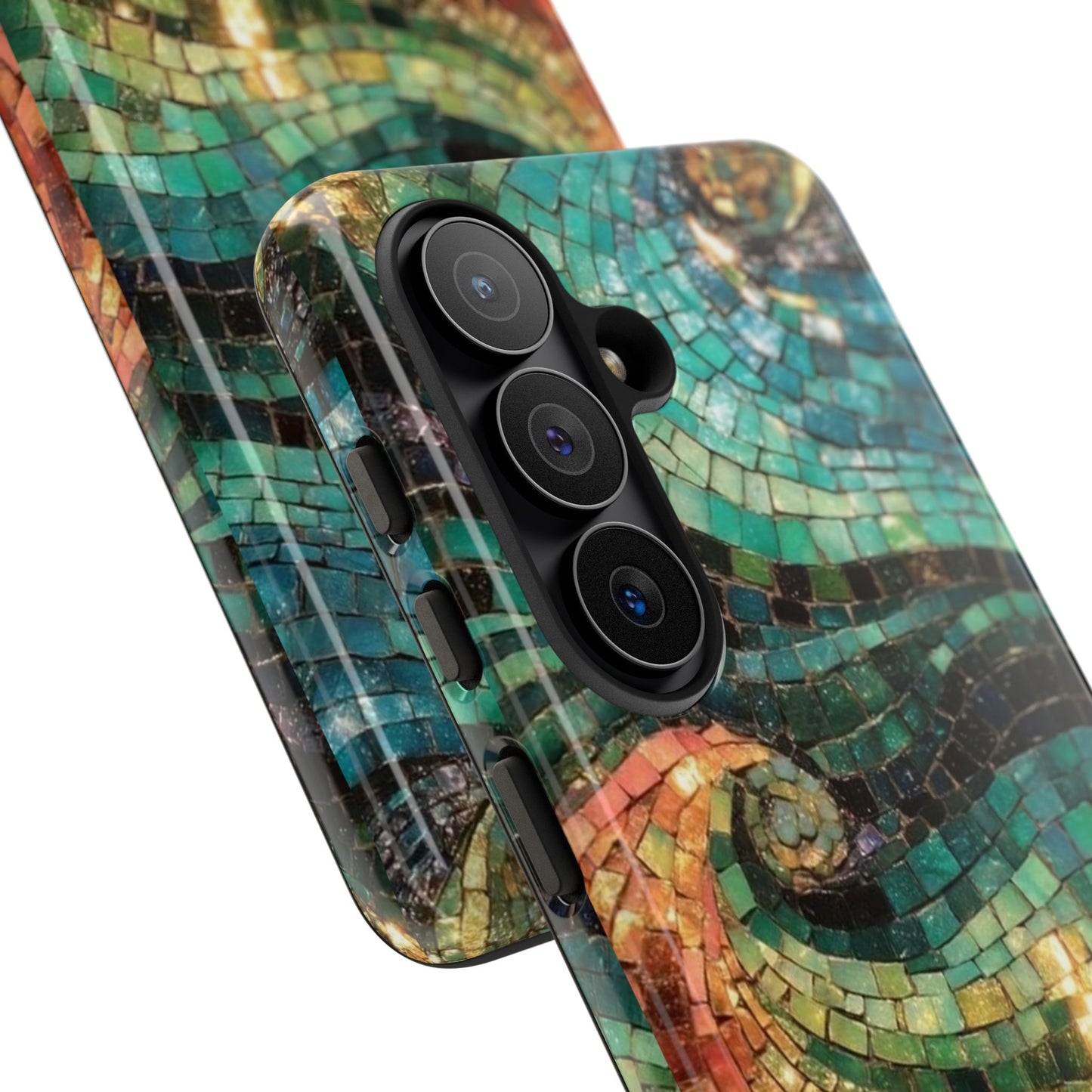 Mosaic Wave Phone Case – Colorful Artistic Tile Design Tough Case
