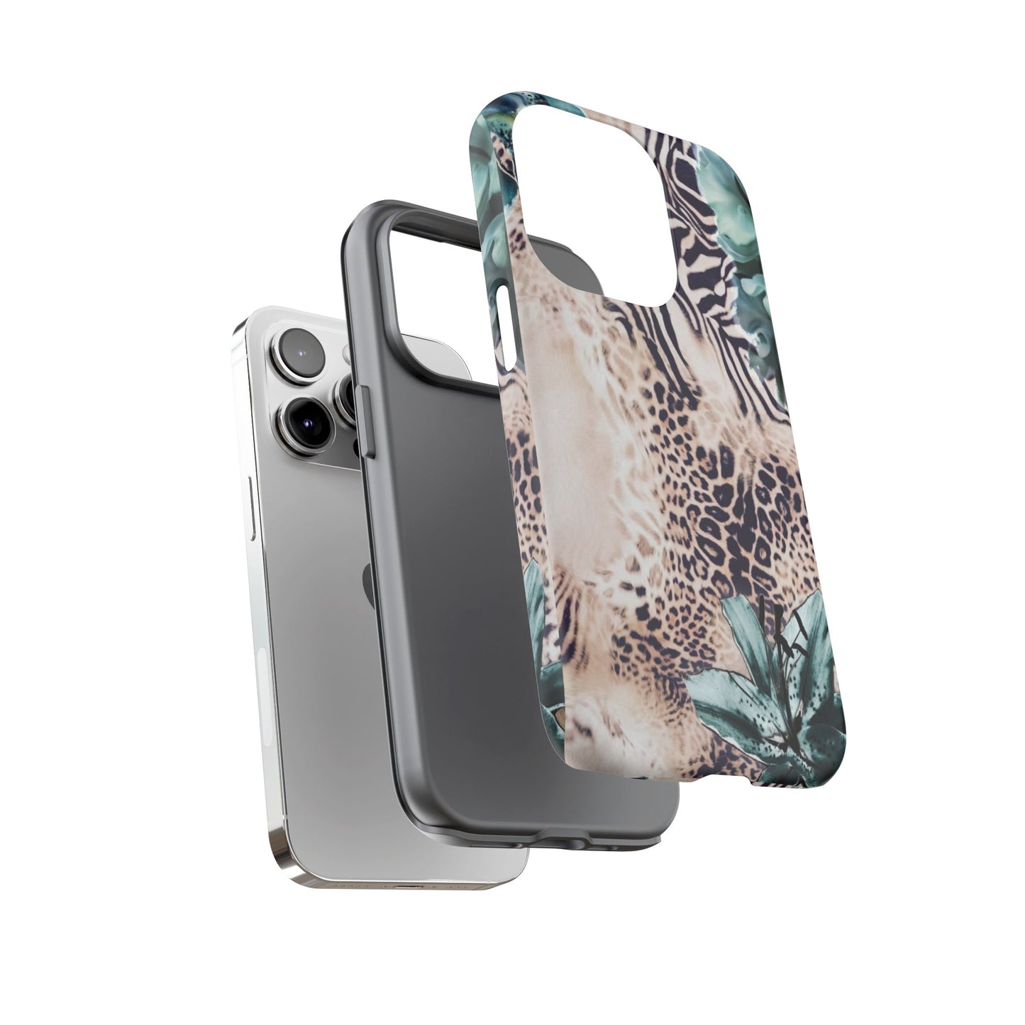 Tough Cases - Tropical Leopard & Zebra Phone Case
