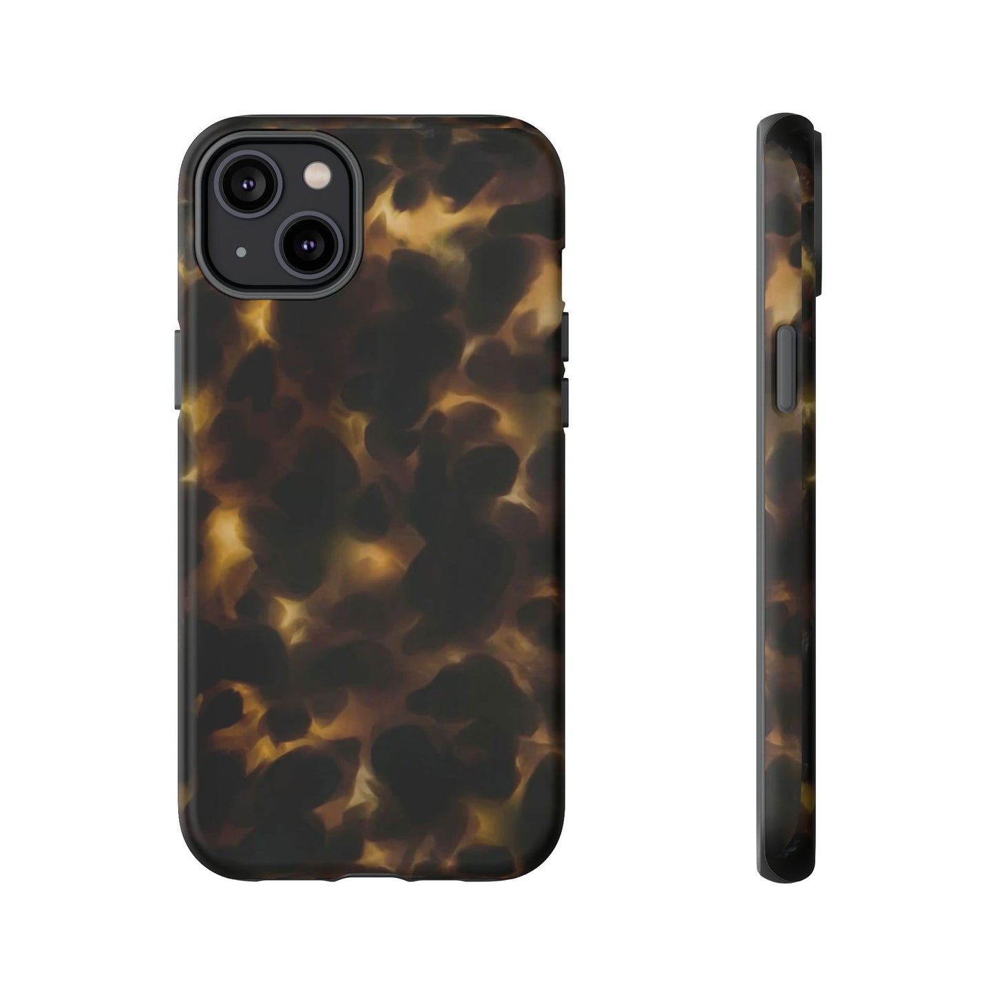 Tortoiseshell Phone Case — Protective Tough Case with Classic Brown Pattern