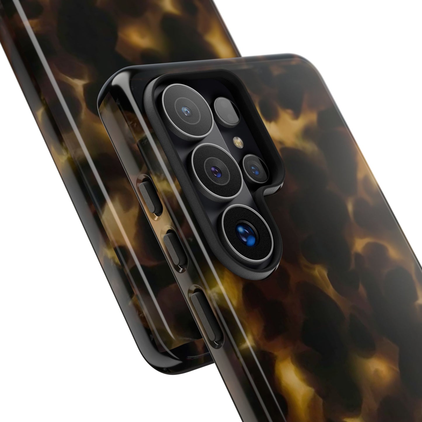 Tortoiseshell Phone Case — Protective Tough Case with Classic Brown Pattern