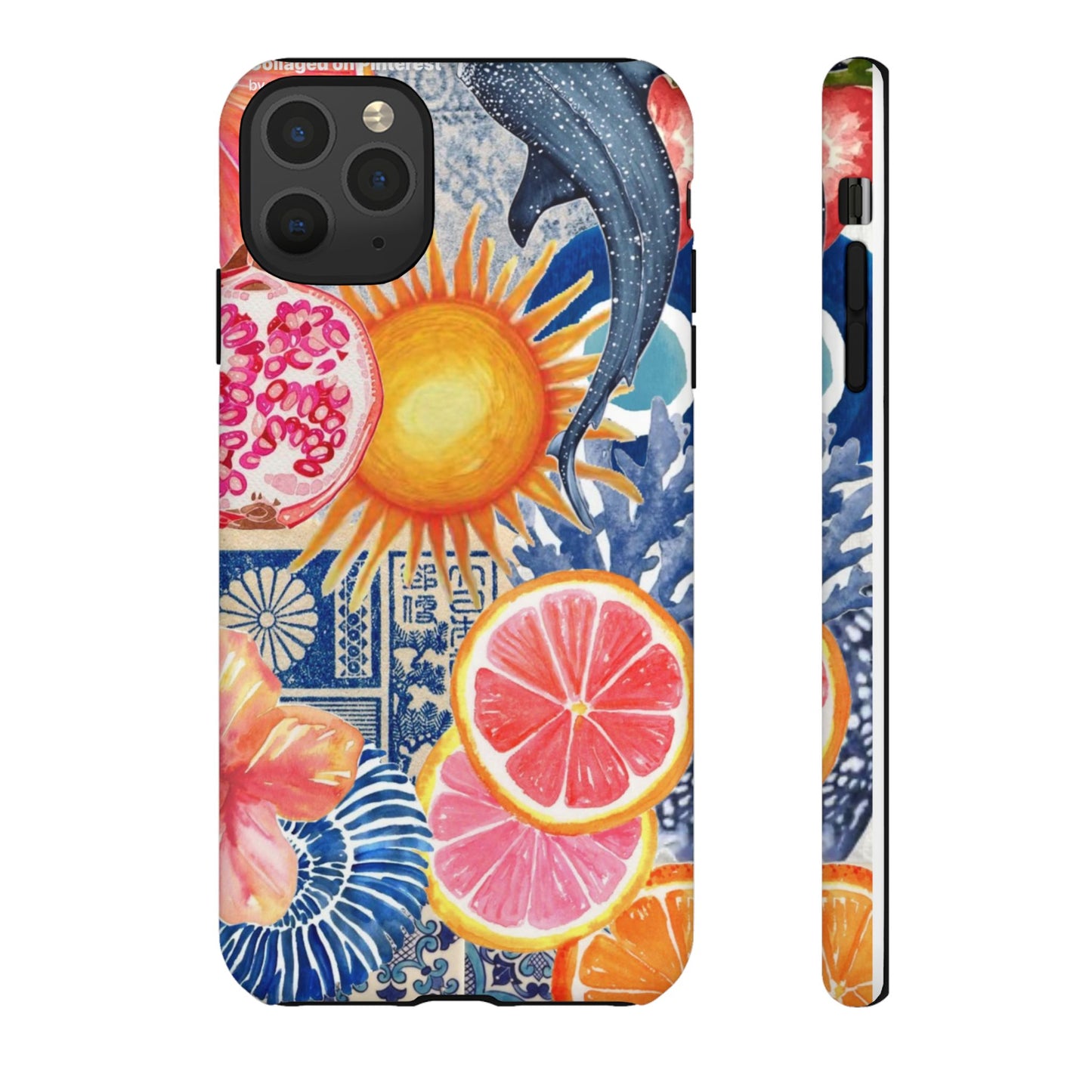 Tough Cases — Tropical Citrus Sun & Dolphin Phone Case