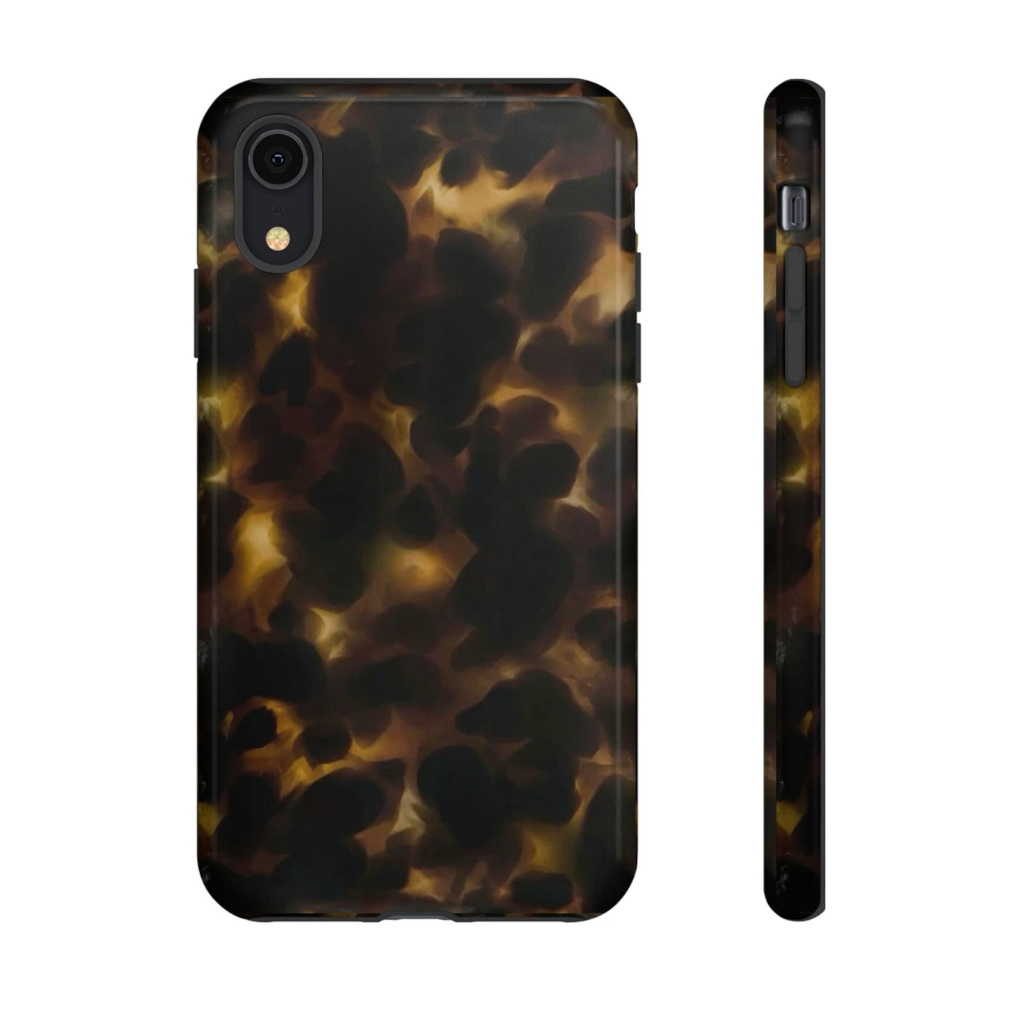Tortoiseshell Phone Case — Protective Tough Case with Classic Brown Pattern