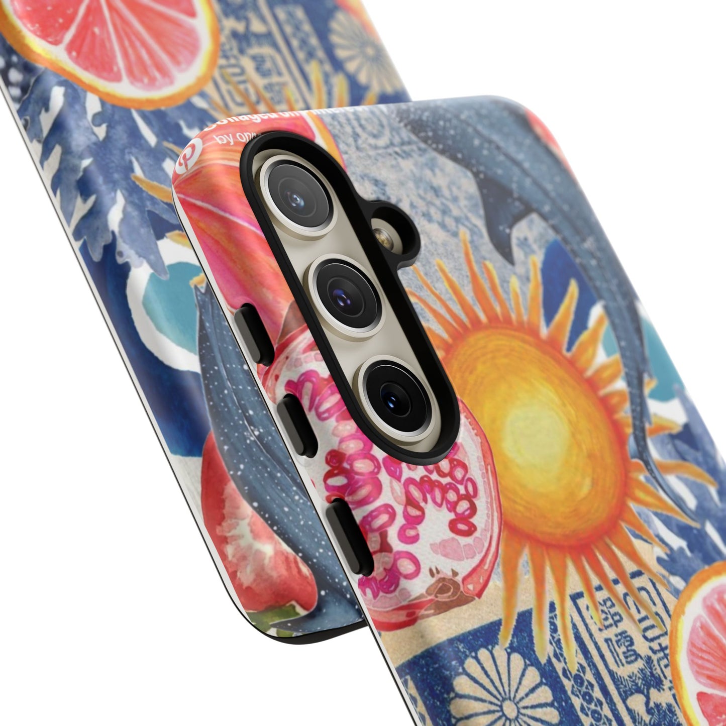 Tough Cases — Tropical Citrus Sun & Dolphin Phone Case