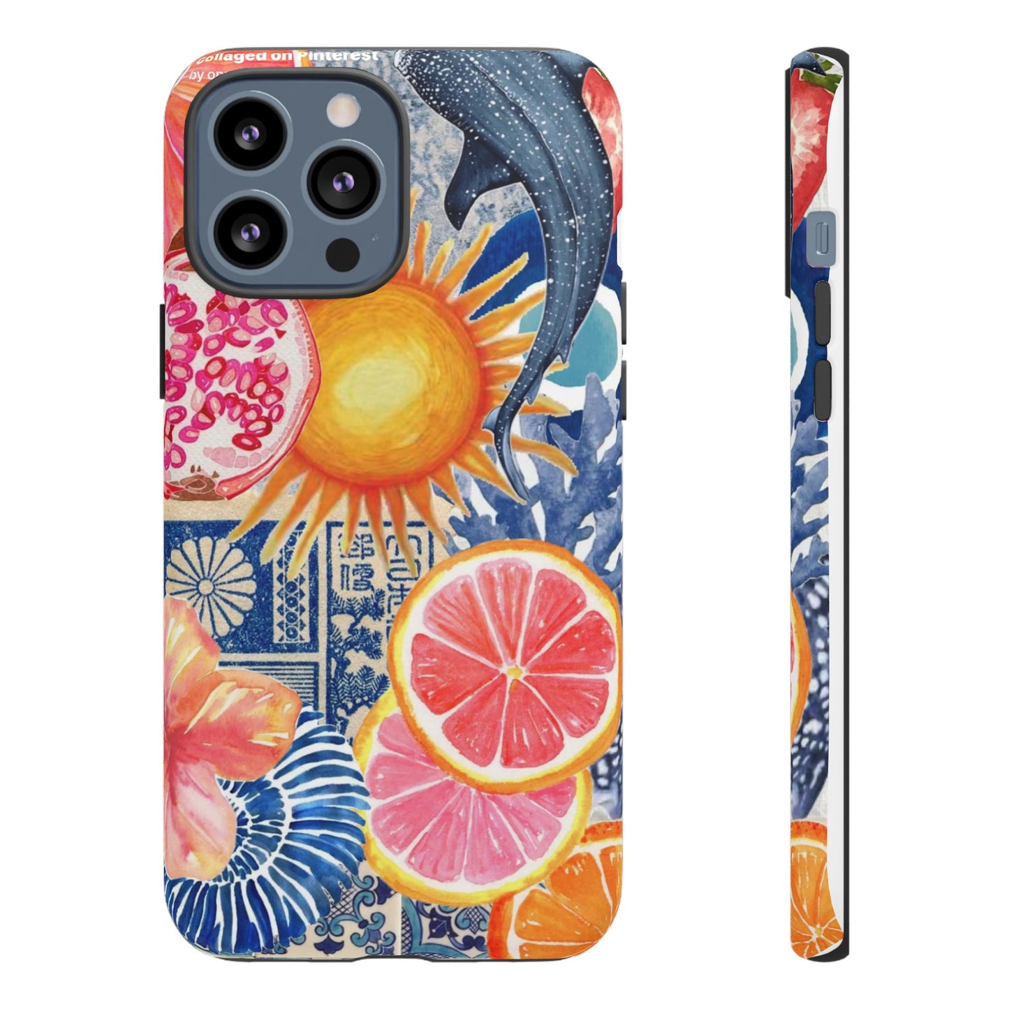 Tough Cases — Tropical Citrus Sun & Dolphin Phone Case
