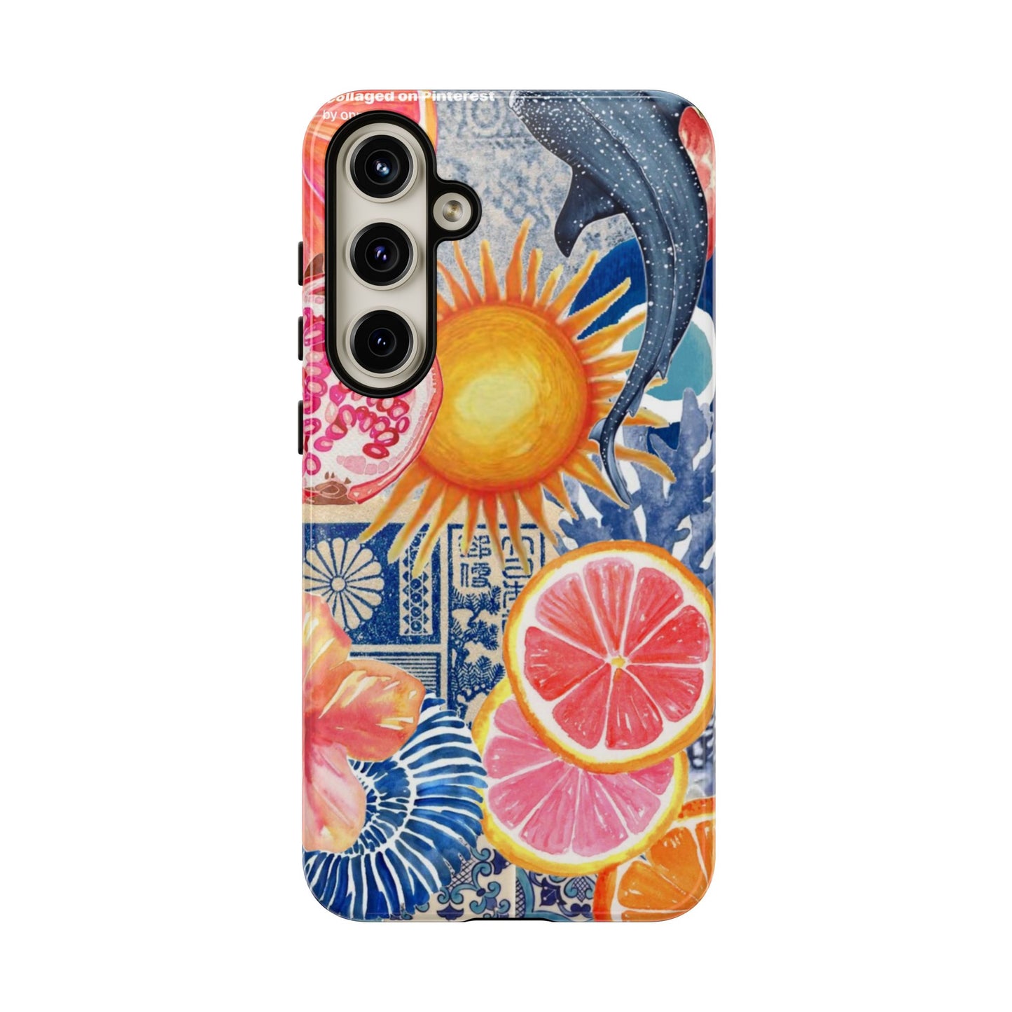 Tough Cases — Tropical Citrus Sun & Dolphin Phone Case