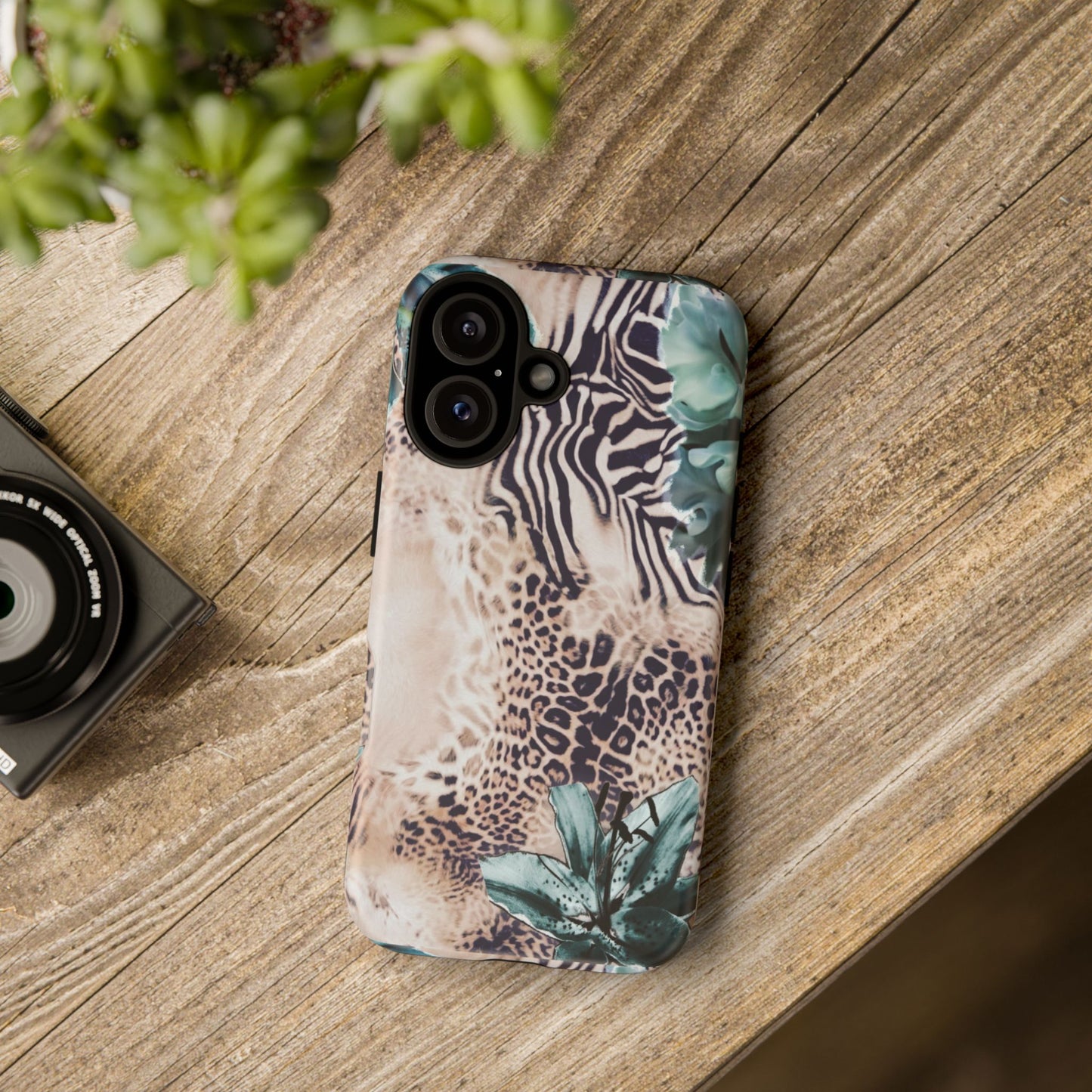 Tough Cases - Tropical Leopard & Zebra Phone Case