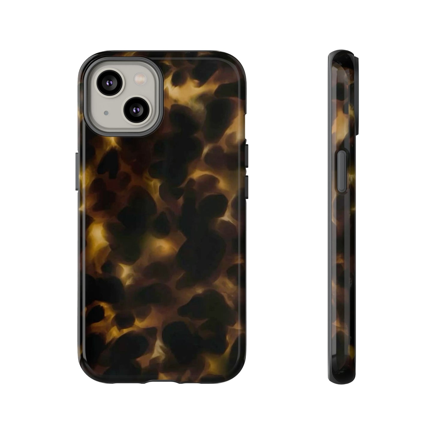 Tortoiseshell Phone Case — Protective Tough Case with Classic Brown Pattern