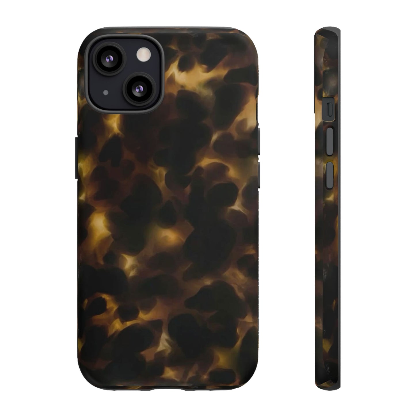 Tortoiseshell Phone Case — Protective Tough Case with Classic Brown Pattern