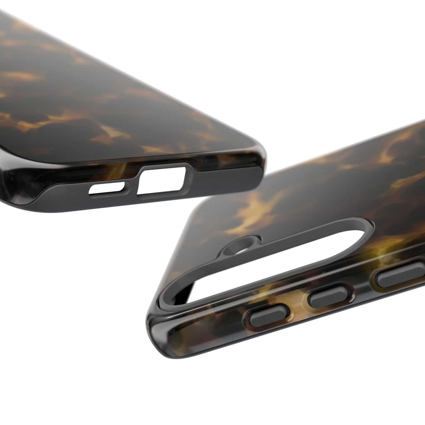 Tortoiseshell Phone Case — Protective Tough Case with Classic Brown Pattern