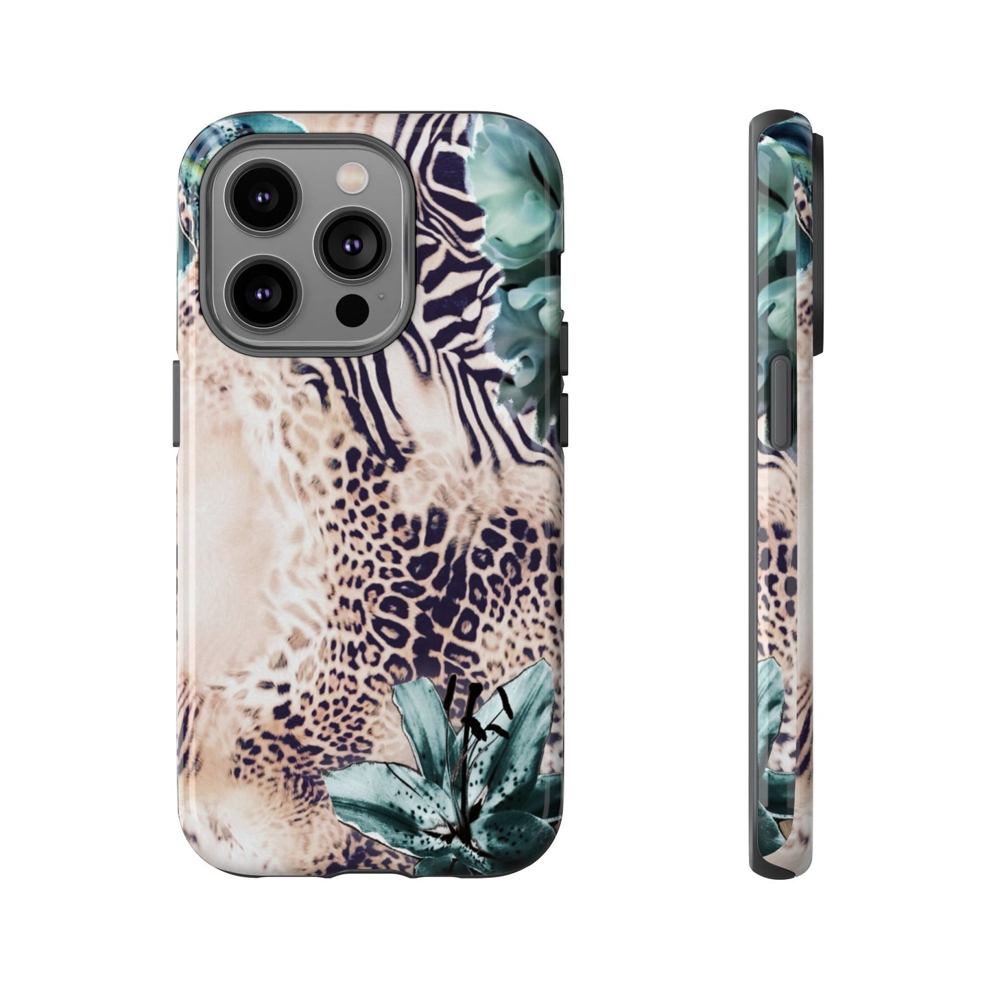 Tough Cases - Tropical Leopard & Zebra Phone Case