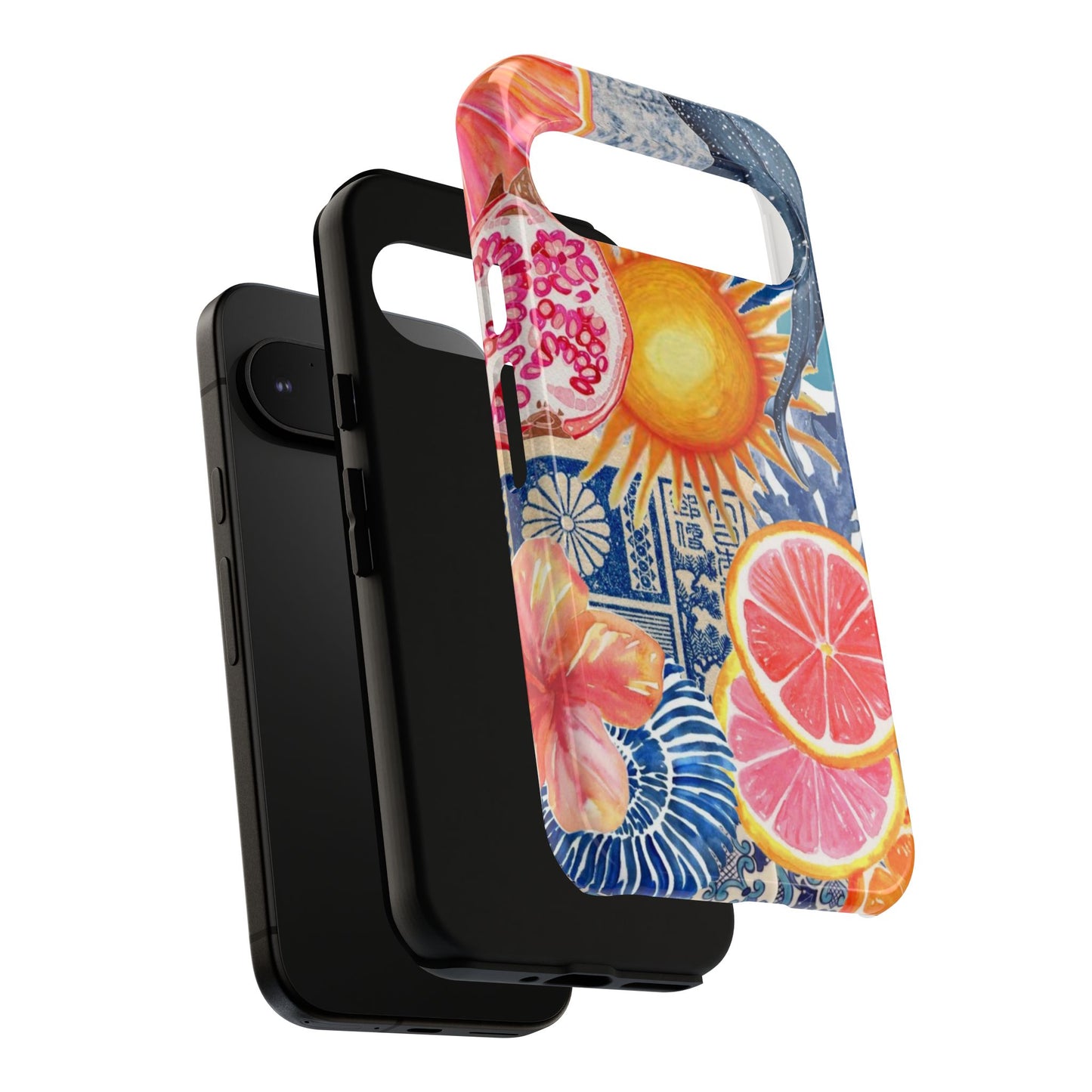 Tough Cases — Tropical Citrus Sun & Dolphin Phone Case