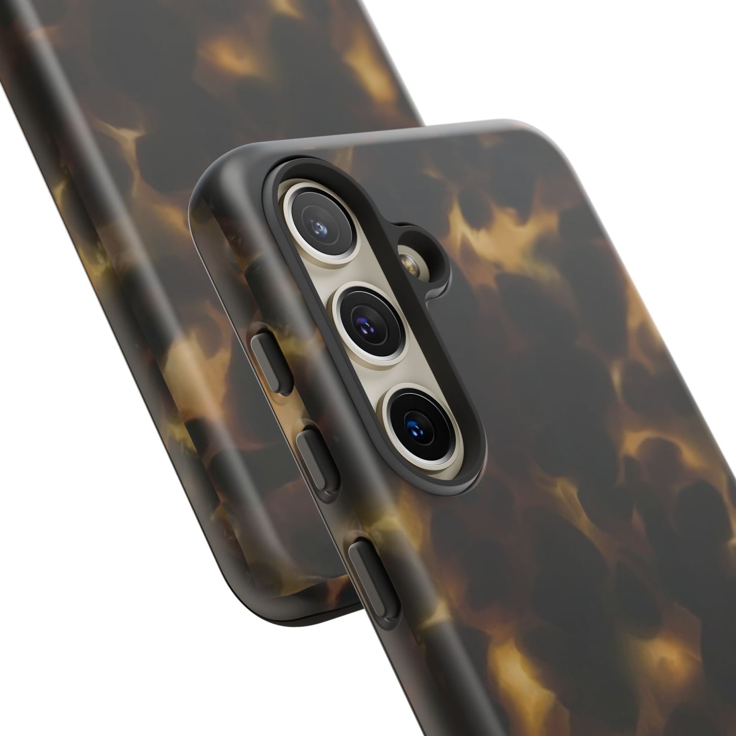 Tortoiseshell Phone Case — Protective Tough Case with Classic Brown Pattern