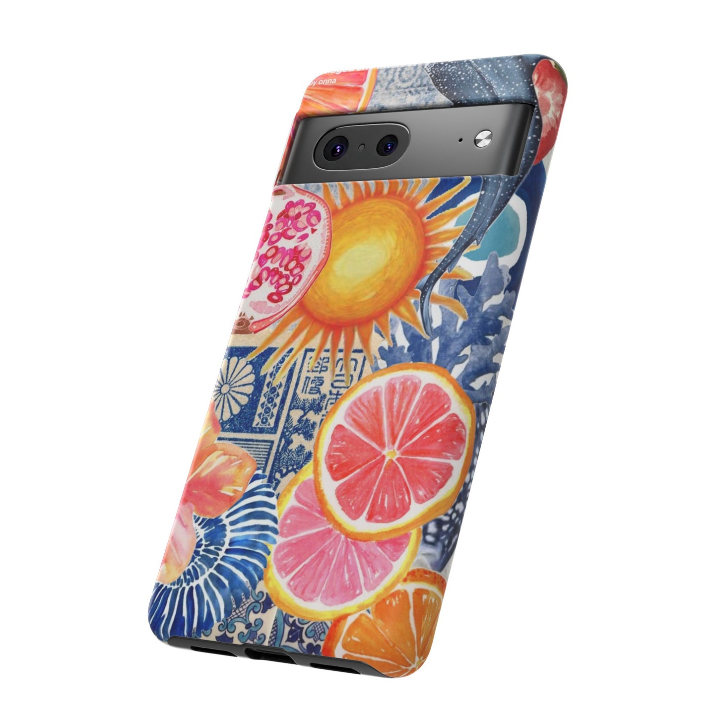 Tough Cases — Tropical Citrus Sun & Dolphin Phone Case